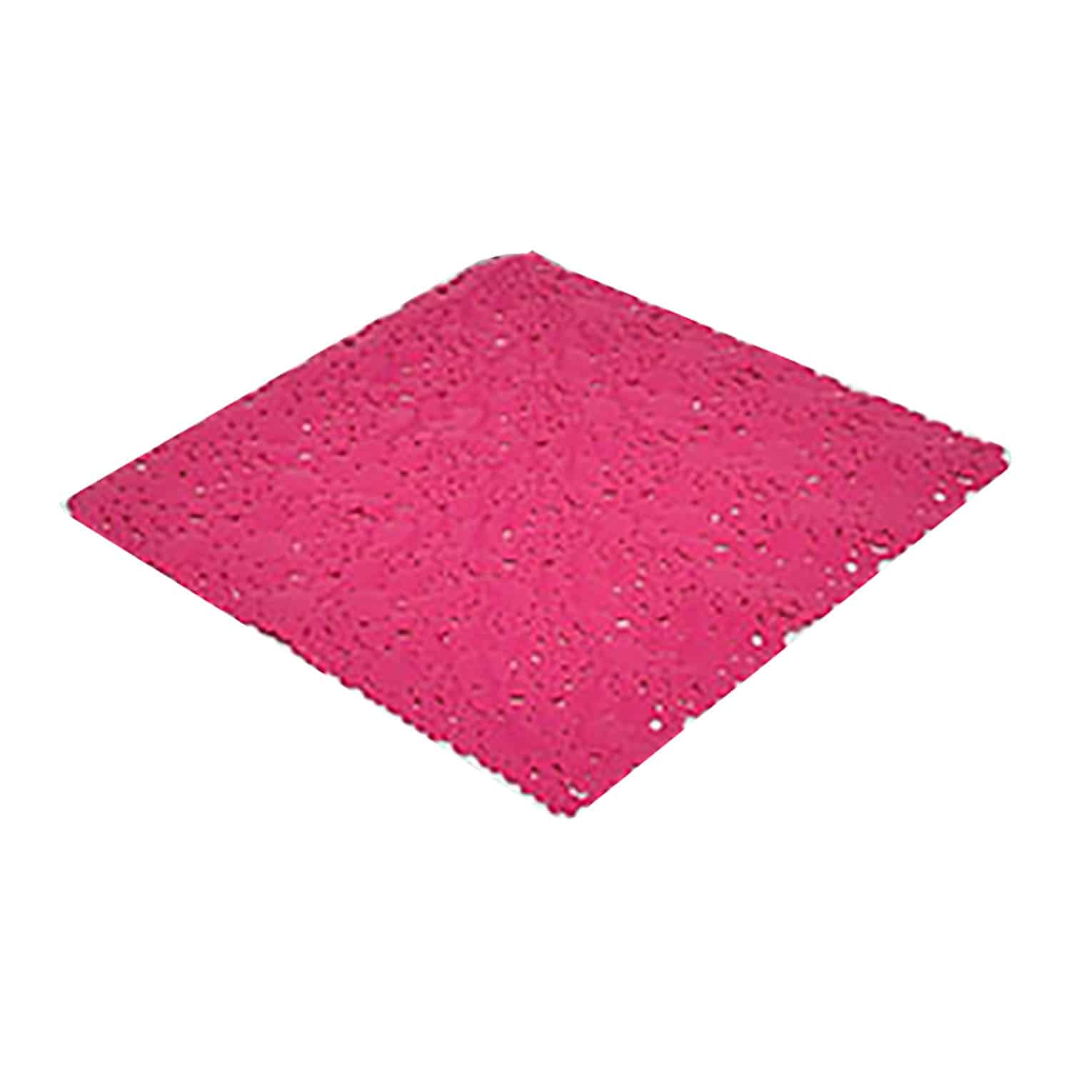 evideco Bubbles Non-Slip Square Shower Mat Solid Pink 20″L X 20″W Bathroom Mats & Rugs Shower & Bathtub Mats
