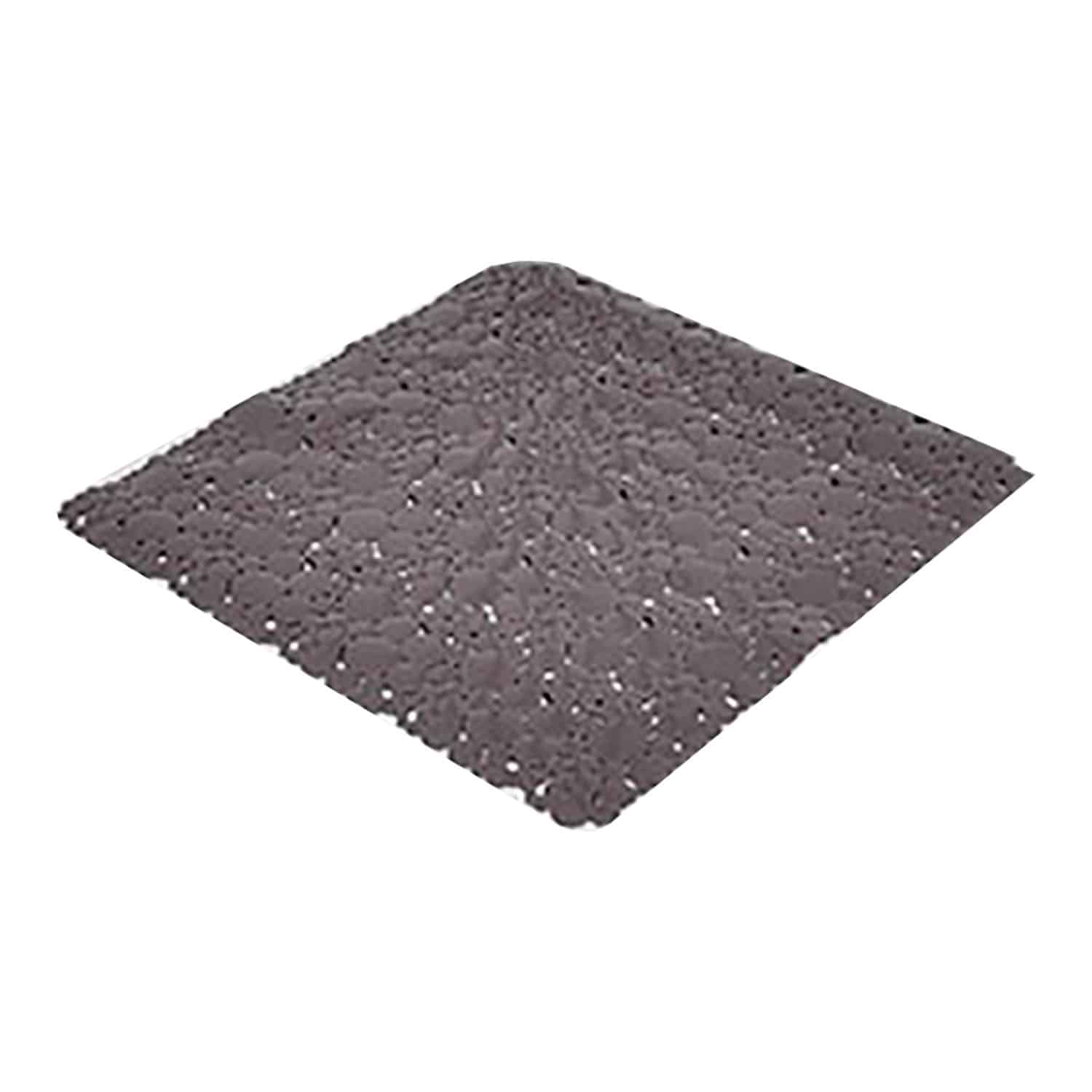 evideco Bubbles Non-Slip Square Shower Mat Solid Taupe 20″L X 20″W Bathroom Mats & Rugs Shower & Bathtub Mats