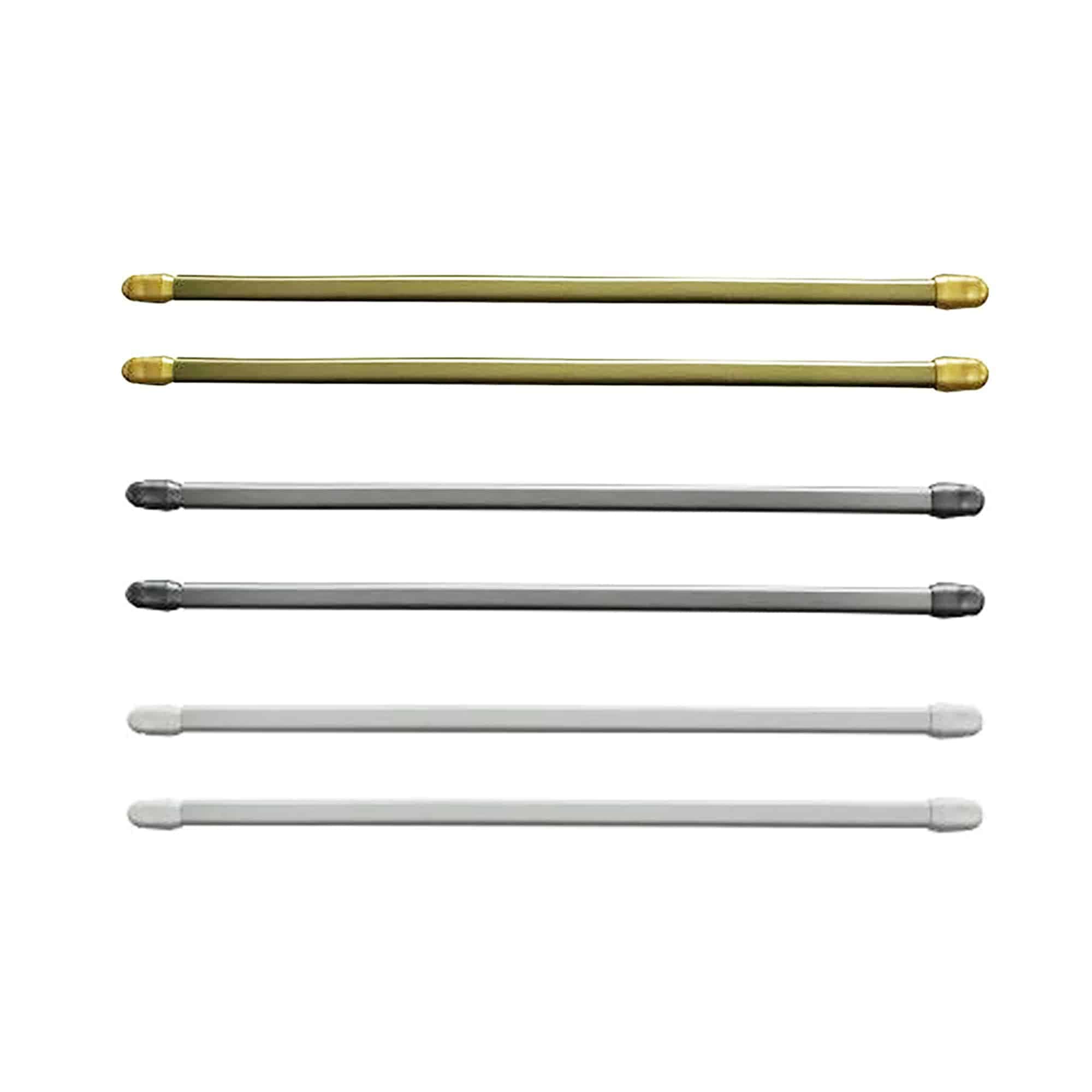 Evideco Bundle 2 Cafe Curtain Rods 12″ To 16″ And 4 Self Adhesive Hooks White Home Accessories Kitchen & Cafe Rods