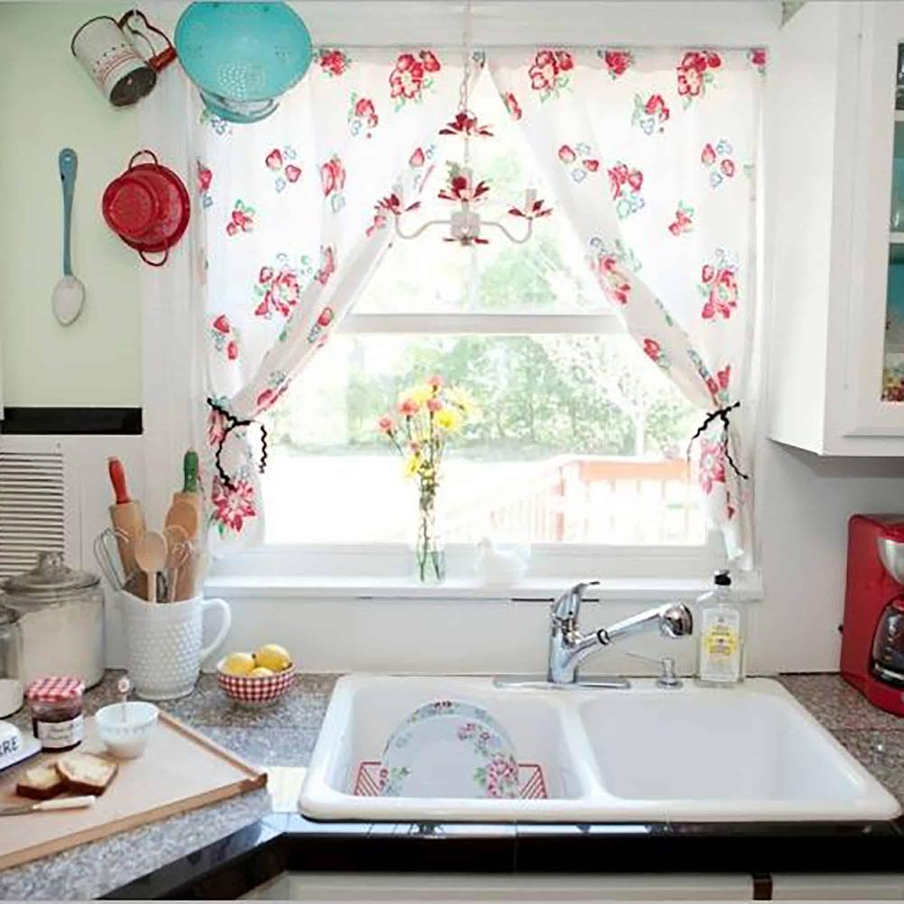 Evideco Bundle 2 Cafe Curtain Rods 16″ To 24″ And 4 Self Adhesive Hooks Chrome Home Accessories Kitchen & Cafe Rods