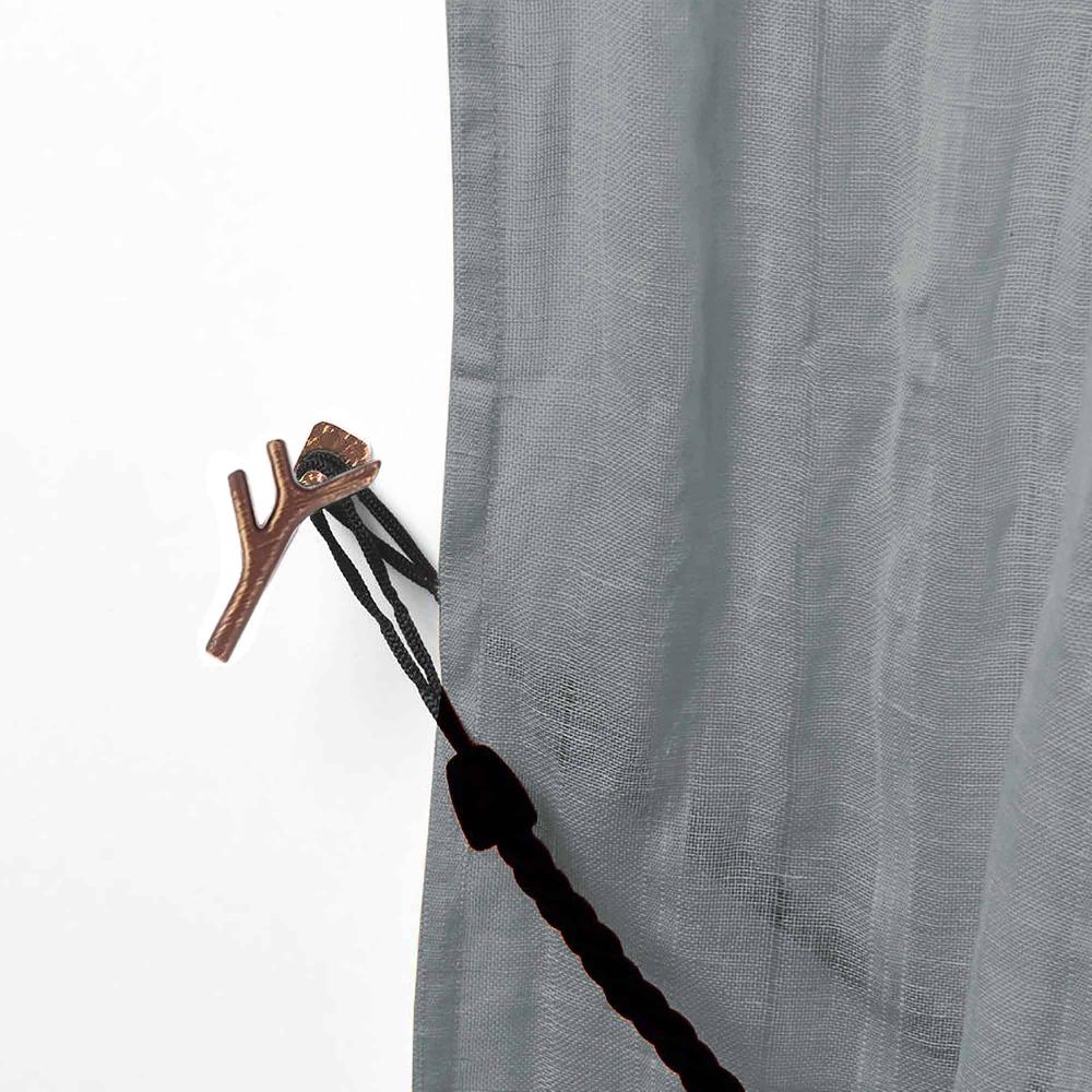 Evideco Chic Branch Design Curtain Tieback Hooks – Set Of 2 Adhesive Metal Holdbacks For Drapery – Rust/Gold Home Accessories Tie Backs & Magnets Metal Tie Backs Small Tie Backs For Window Sheers