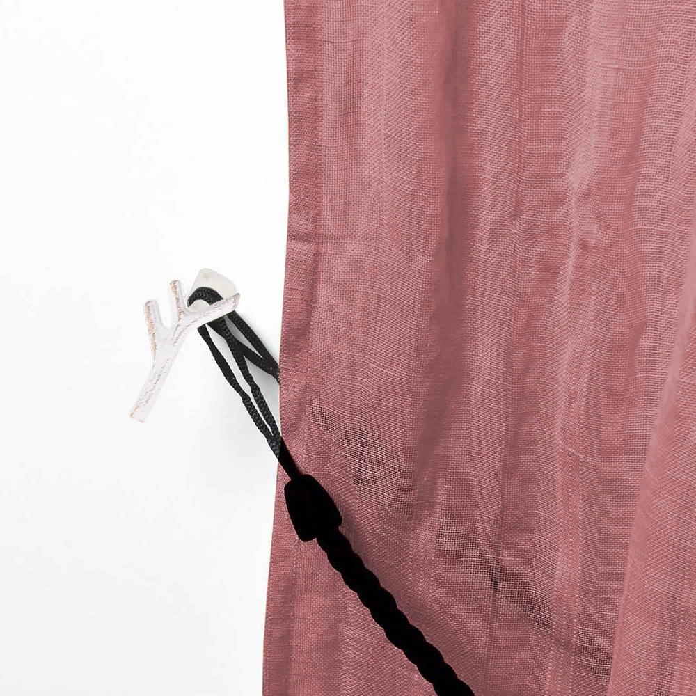 Evideco Chic Branch Design Curtain Tieback Hooks – Set Of 2 Adhesive Metal Holdbacks For Drapery – White/Gold Home Accessories Tie Backs & Magnets Metal Tie Backs Small Tie Backs For Window Sheers