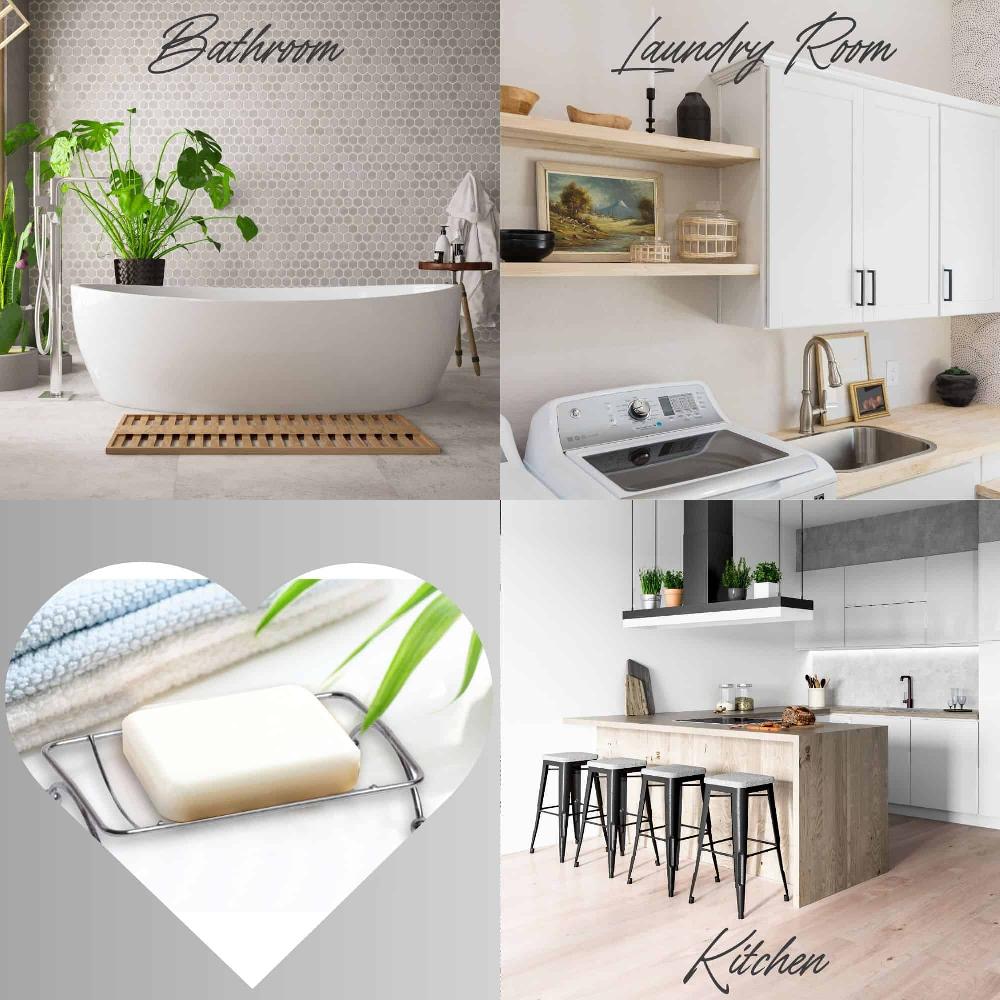 Evideco Chrome Metal Wire Soap Dish Holder Self-Draining Bathroom Accessories Soap Dishes