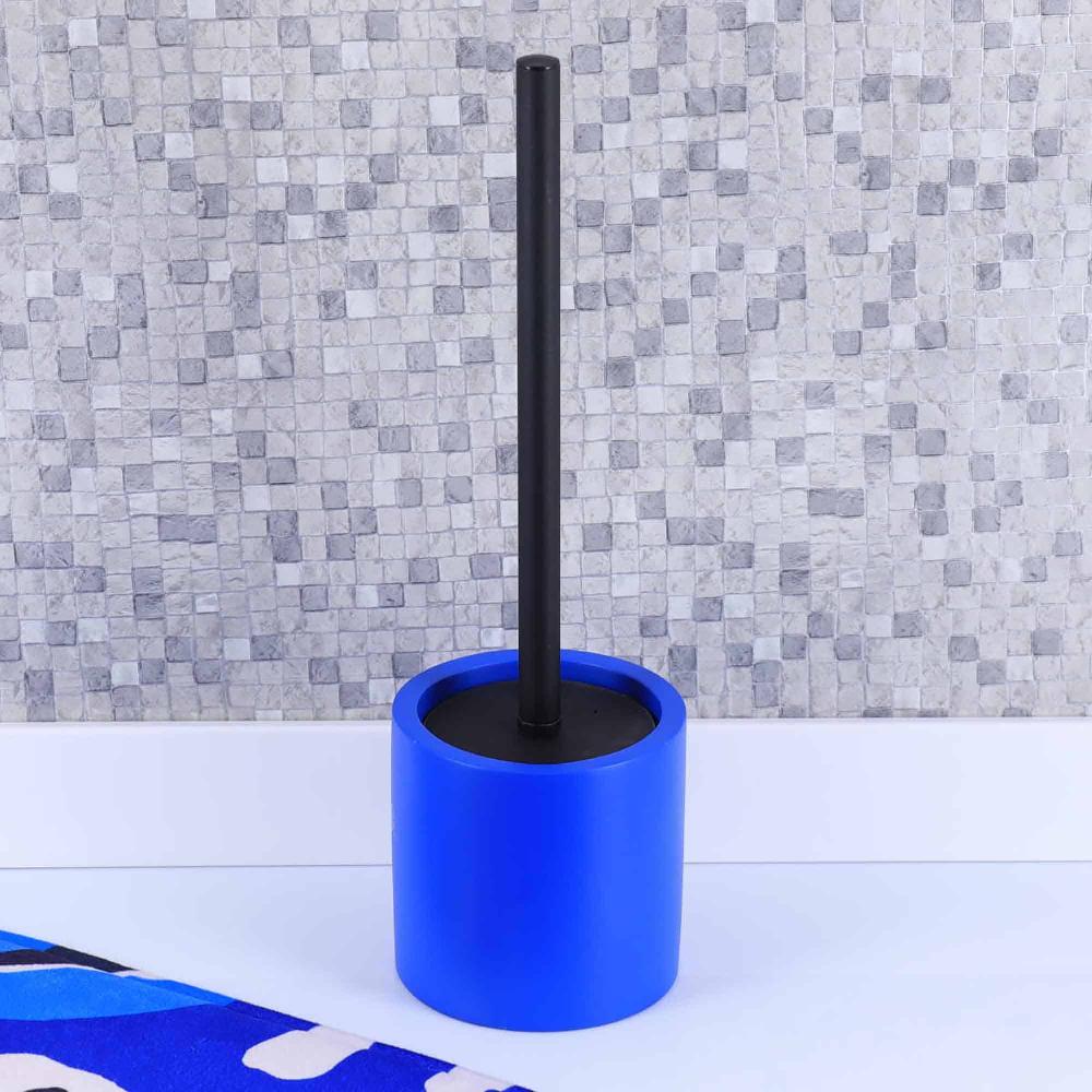 Evideco Concrete Cement Bathroom Accessories 4-Piece Set Blue Bathroom Accessories Bath Coordinate Sets