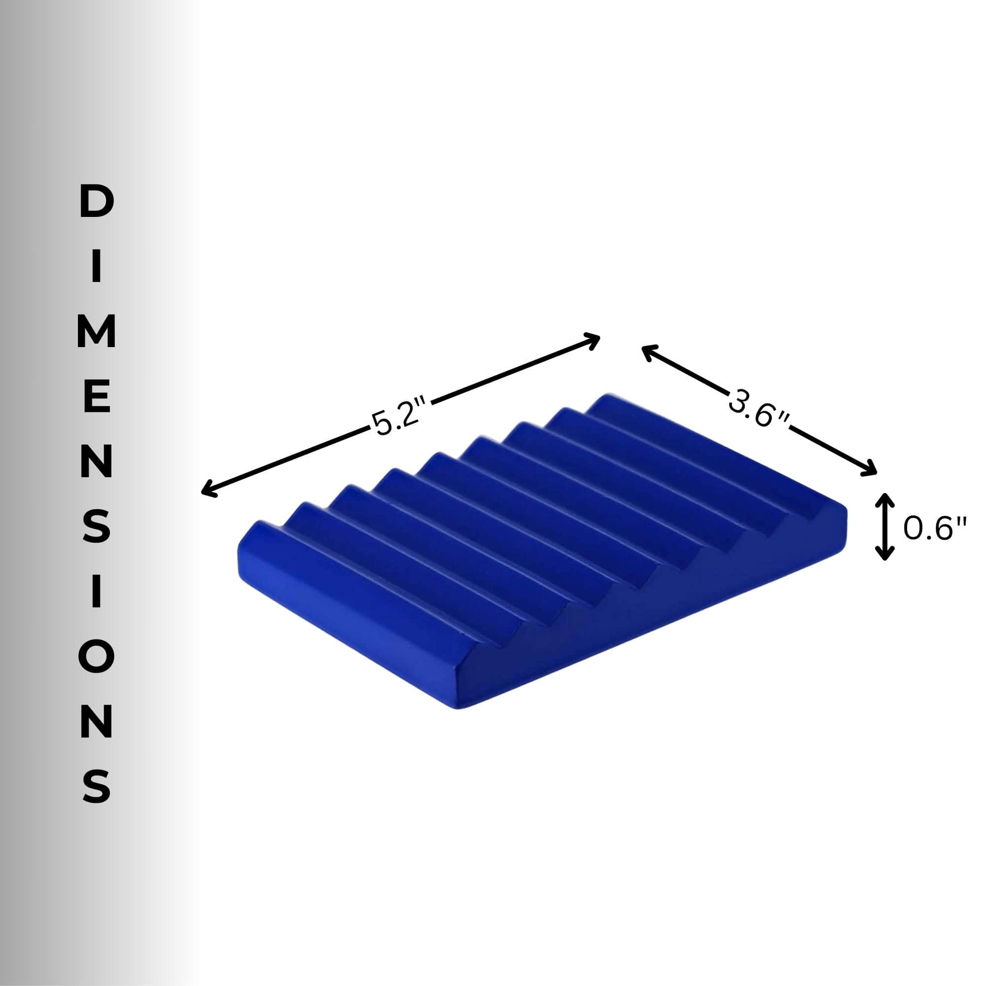 Evideco Concrete Cement Hand Soap Dish Ribbed Drainage Design Blue Bathroom Accessories Soap Dishes