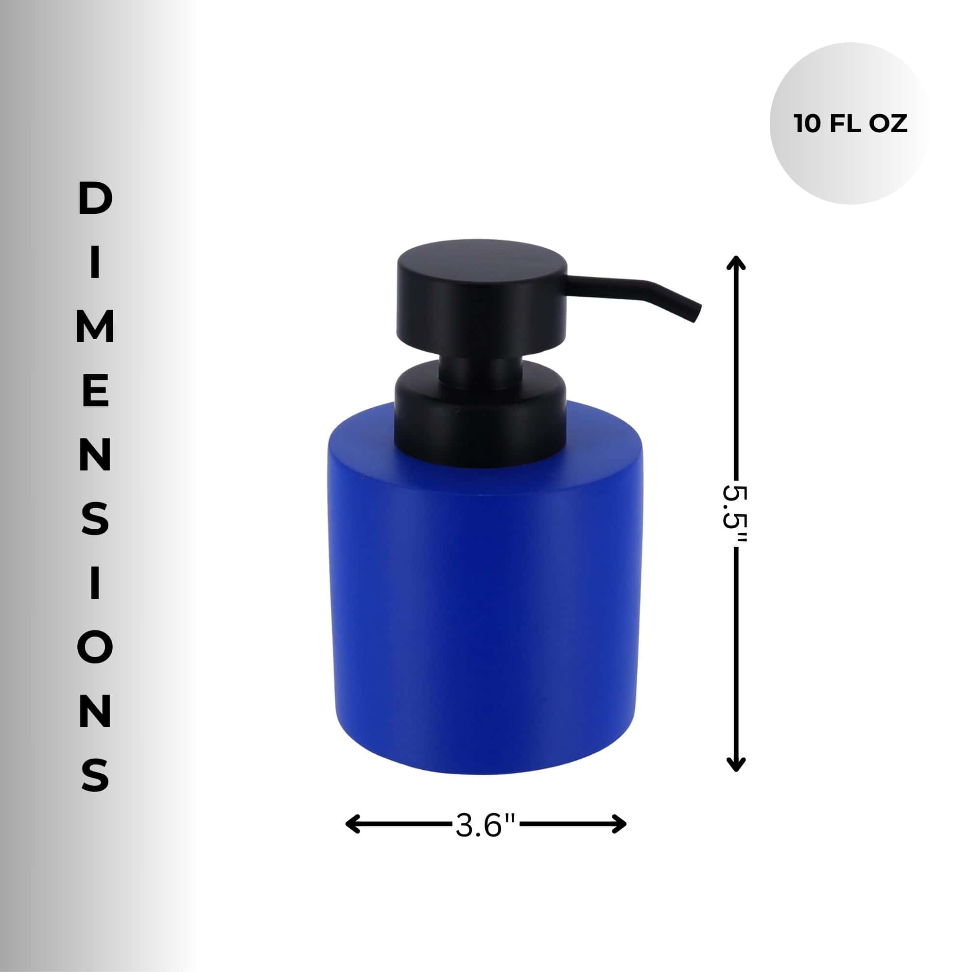 Evideco Concrete Cement Hand Soap Dispenser With Black Pump 10 Oz Refillable Design Blue Bathroom Accessories Soap & Lotion Dispensers