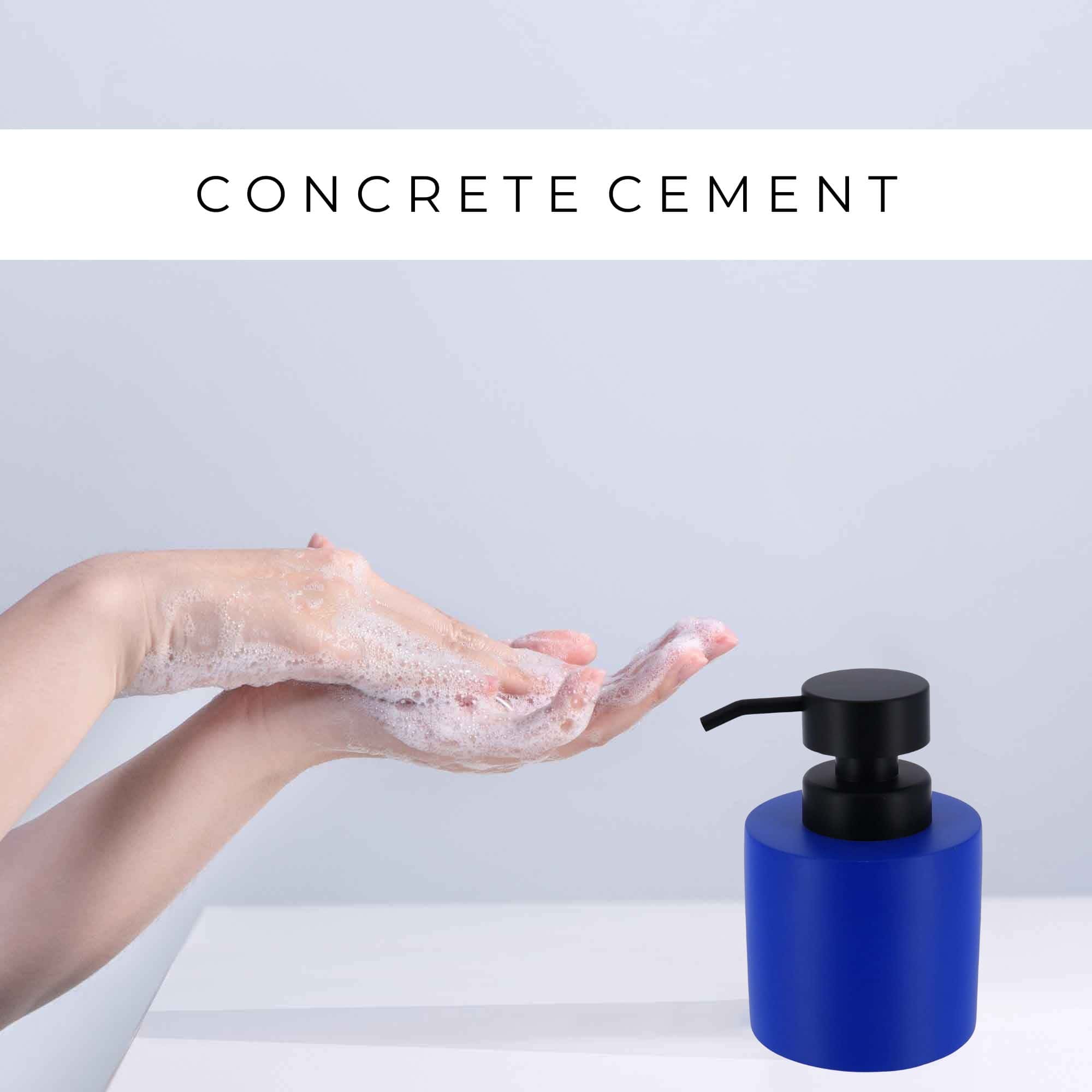Evideco Concrete Cement Hand Soap Dispenser With Black Pump 10 Oz Refillable Design Blue Bathroom Accessories Soap & Lotion Dispensers
