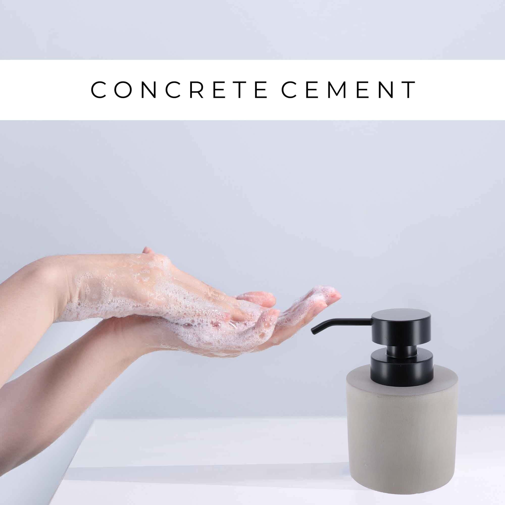 Evideco Concrete Cement Hand Soap Dispenser With Black Pump 10 Oz Refillable Design Gray Bathroom Accessories Soap & Lotion Dispensers
