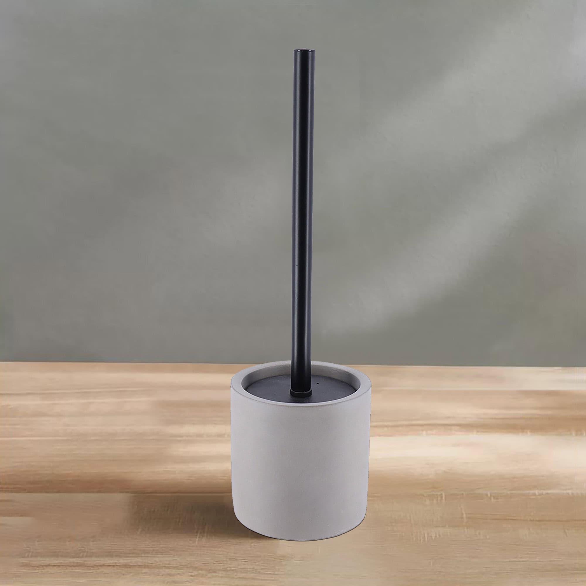 Evideco Concrete Cement Toilet Bowl Brush With Holder Durable Bathroom Accessory Set Gray Toilet Seats & Accessories Toilet Brushes