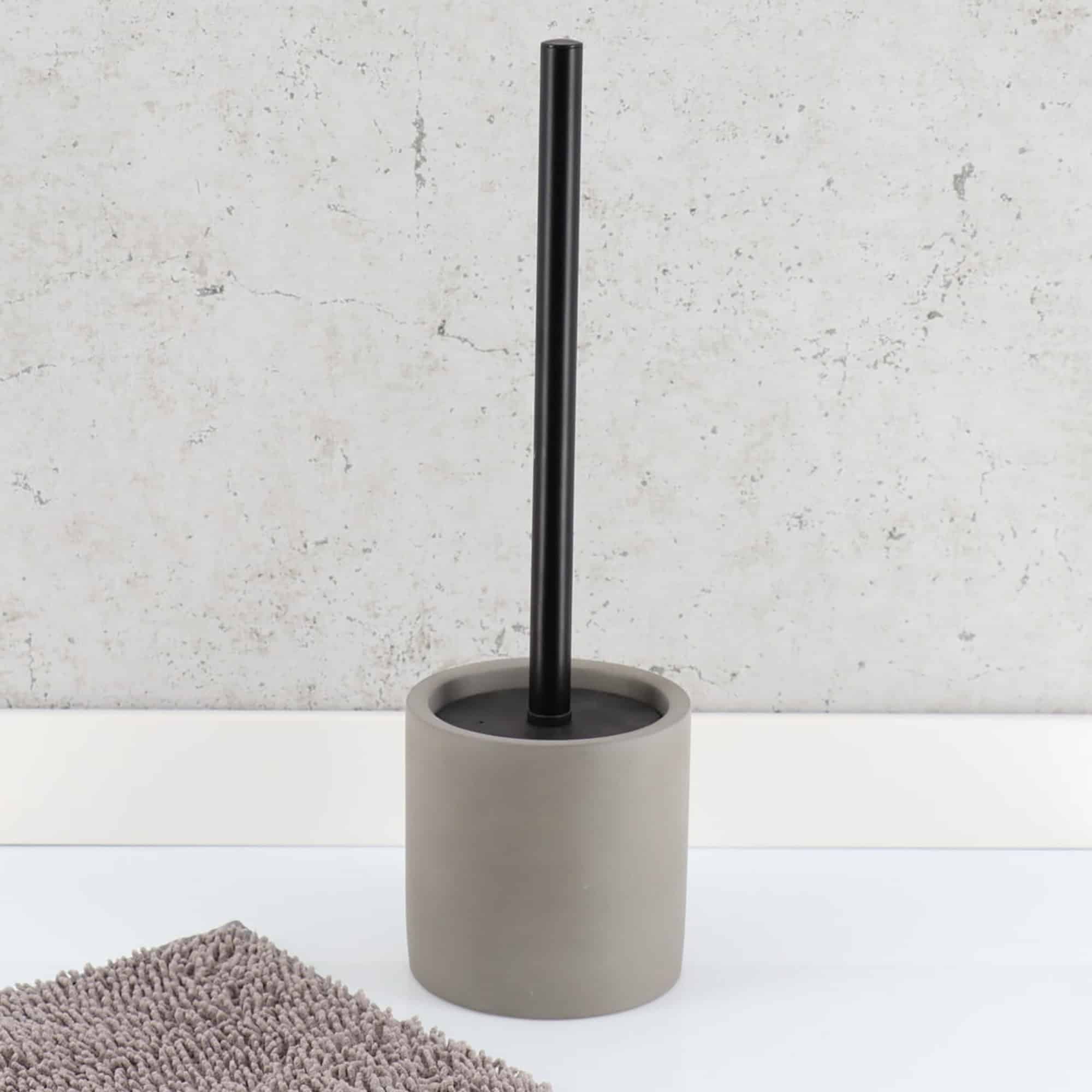 evideco Concrete Cement Toilet Bowl Brush with Holder Durable Bathroom Accessory Set Gray Toilet Seats & Accessories Toilet Brushes