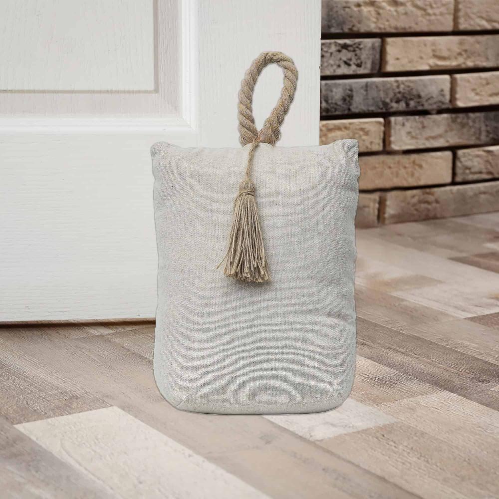 Evideco Cotton Weighted Bag Door Stop 2.3 Lbs Natural Home Accessories Door Stops