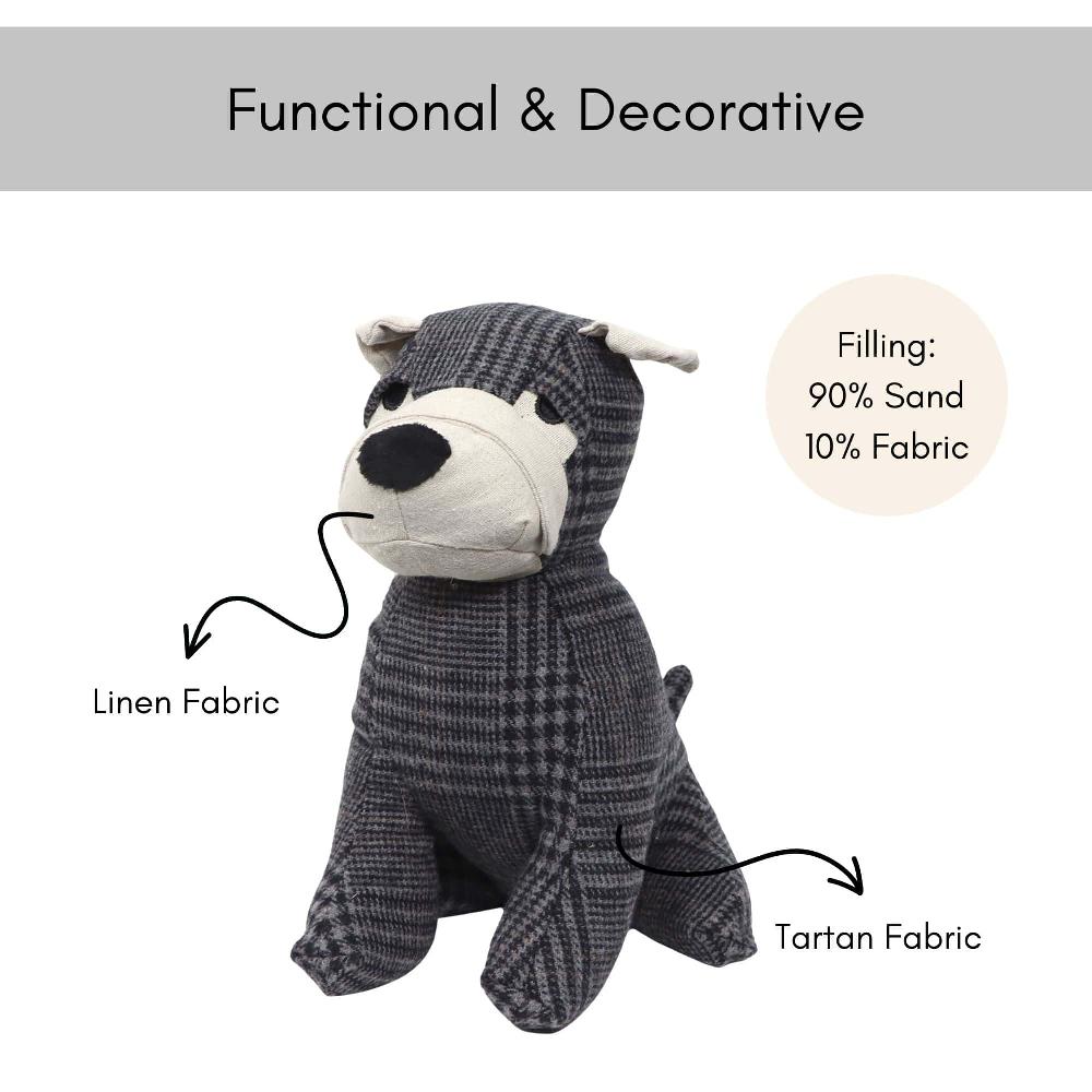 Evideco Decorative Dog Door Stop – 2.3 Lb. Weighted Door Stopper For Living Room Bedroom Or Office – Adorable Puppy Design Home Accessories Door Stops