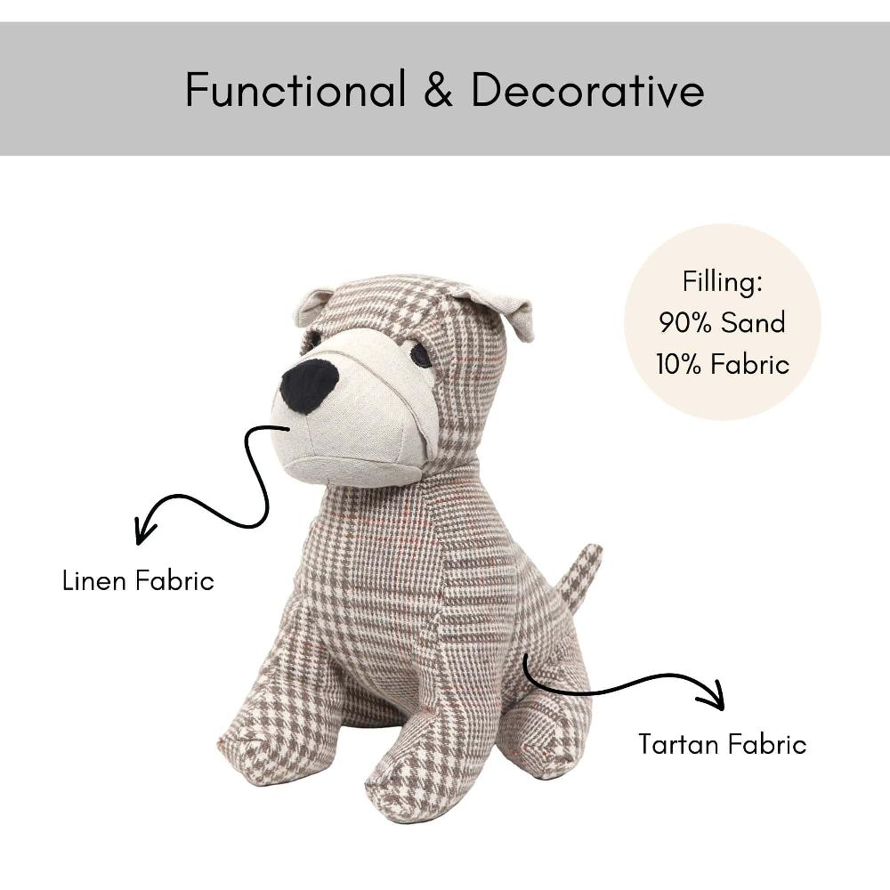 Evideco Decorative Dog Door Stop – 2.3 Lb. Weighted Door Stopper For Living Room Bedroom Or Office – Adorable Puppy Design Home Accessories Door Stops