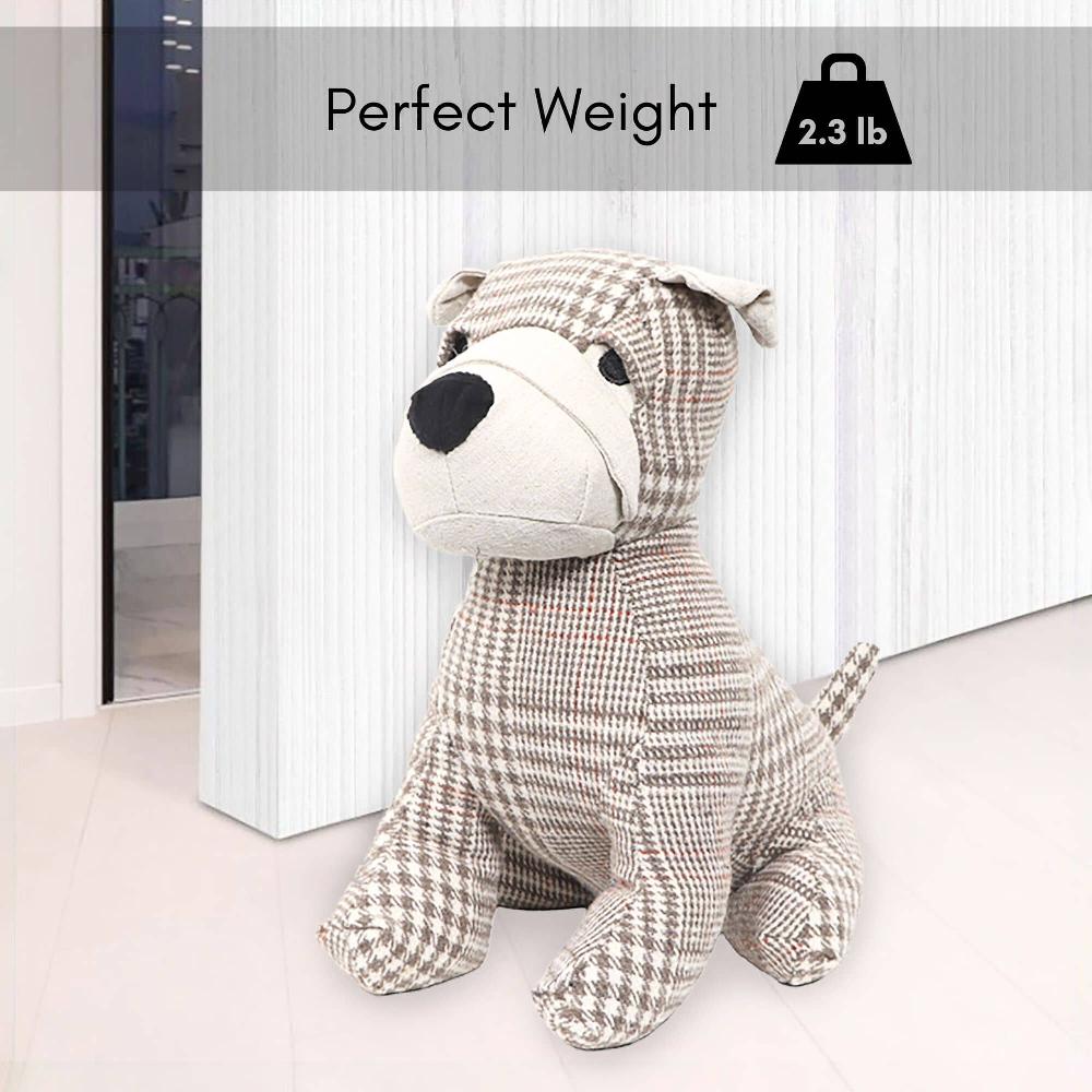 Evideco Decorative Dog Door Stop – 2.3 Lb. Weighted Door Stopper For Living Room Bedroom Or Office – Adorable Puppy Design Home Accessories Door Stops