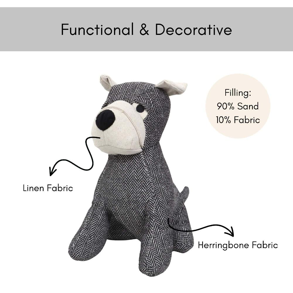 Evideco Decorative Dog Door Stop – 2.3 Lb. Weighted Door Stopper For Living Room Bedroom Or Office – Adorable Puppy Design Home Accessories Door Stops