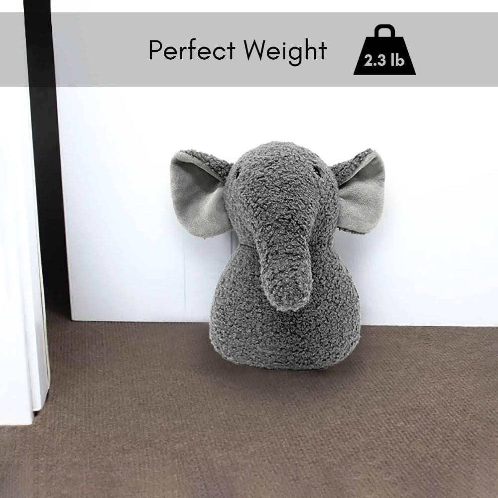 evideco Decorative Elephant Door Stopper – Heavyweight 2.3 lb. Fabric Holder for Home and Office – Cute Animal Design Home Accessories Door Stops