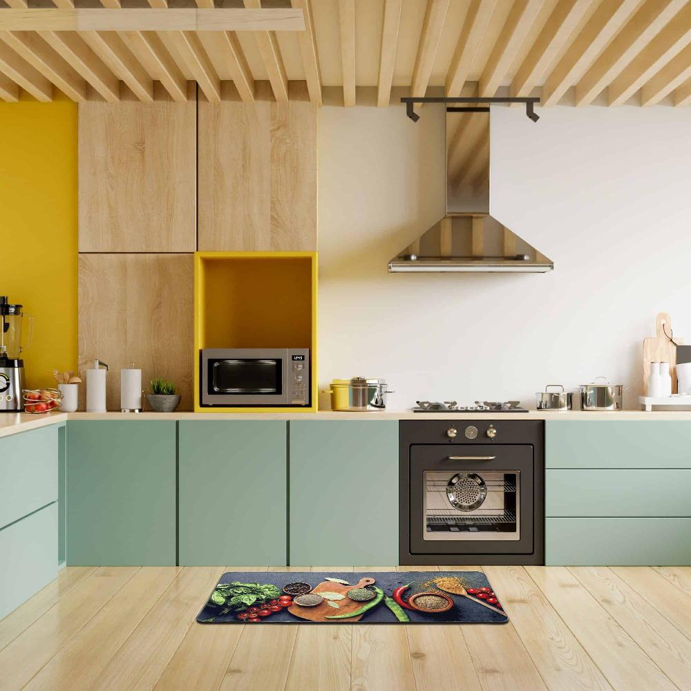 Evideco Decorative Kitchen Mat And Runner Rug Set With Fresh Herbs And Spices Design 20 X 32 And 20 X 48 Inches Home Accessories Kitchen Mats