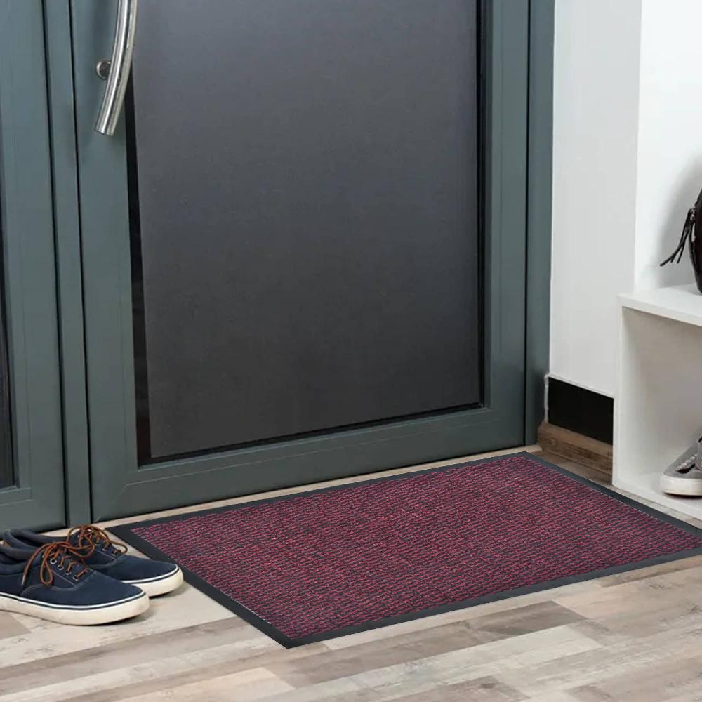 Evideco Durable Indoor/Outdoor Non-Slip Rubber Entrance Mat – 32″ X 24″ Red Ideal For Kitchens And Hallways Home Accessories Door Mats Indoor