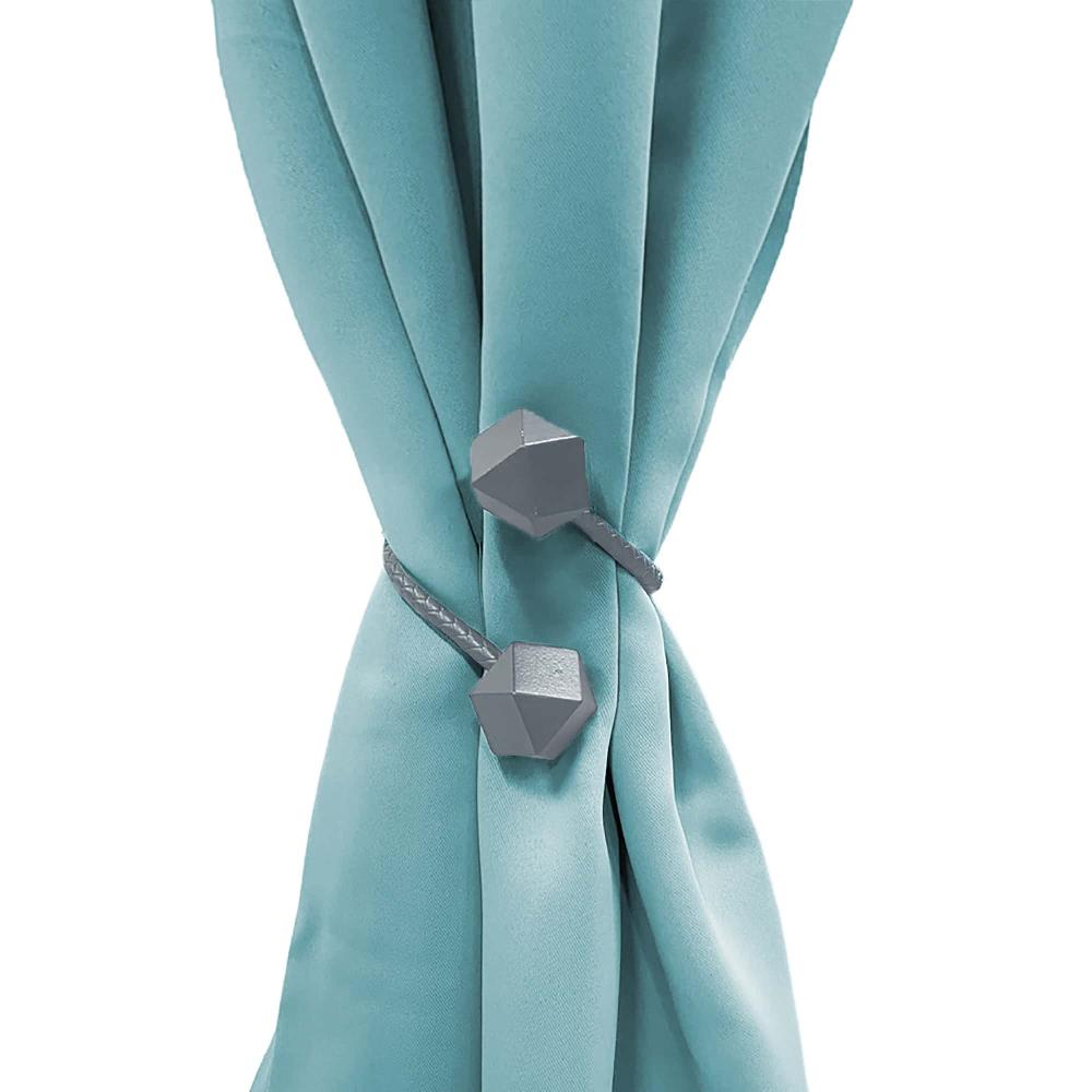 Evideco Elegant Gray Tieback – Flexible Design With Wooden Tips And Faux Leather Covering – Enhance Your Curtains Home Accessories Tie Backs & Magnets Twist Tie Backs Large Tie Backs For Window Curtains & Drapes