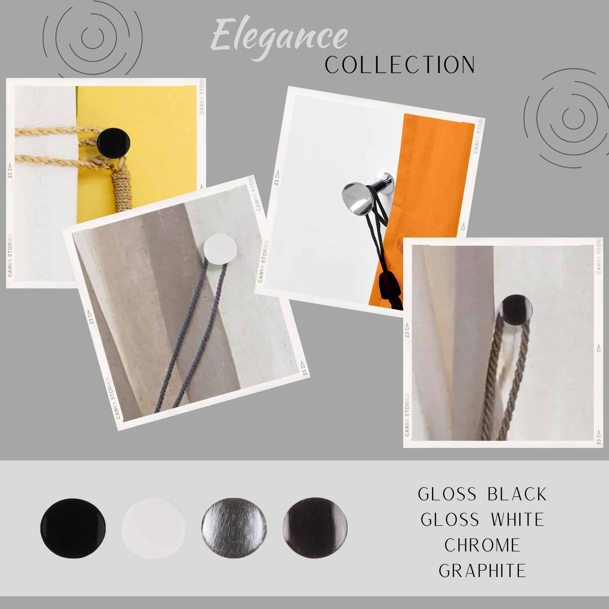 Evideco Elegant Round Design Curtain Tieback Hooks – Set Of 2 Adhesive Drapery Holdbacks – Chrome Home Accessories Tie Backs & Magnets Metal Tie Backs Small Tie Backs For Window Sheers