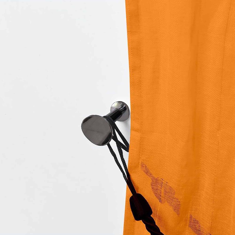 Evideco Elegant Round Design Curtain Tieback Hooks – Set Of 2 Adhesive Drapery Holdbacks – Graphite Home Accessories Tie Backs & Magnets Metal Tie Backs Small Tie Backs For Window Sheers