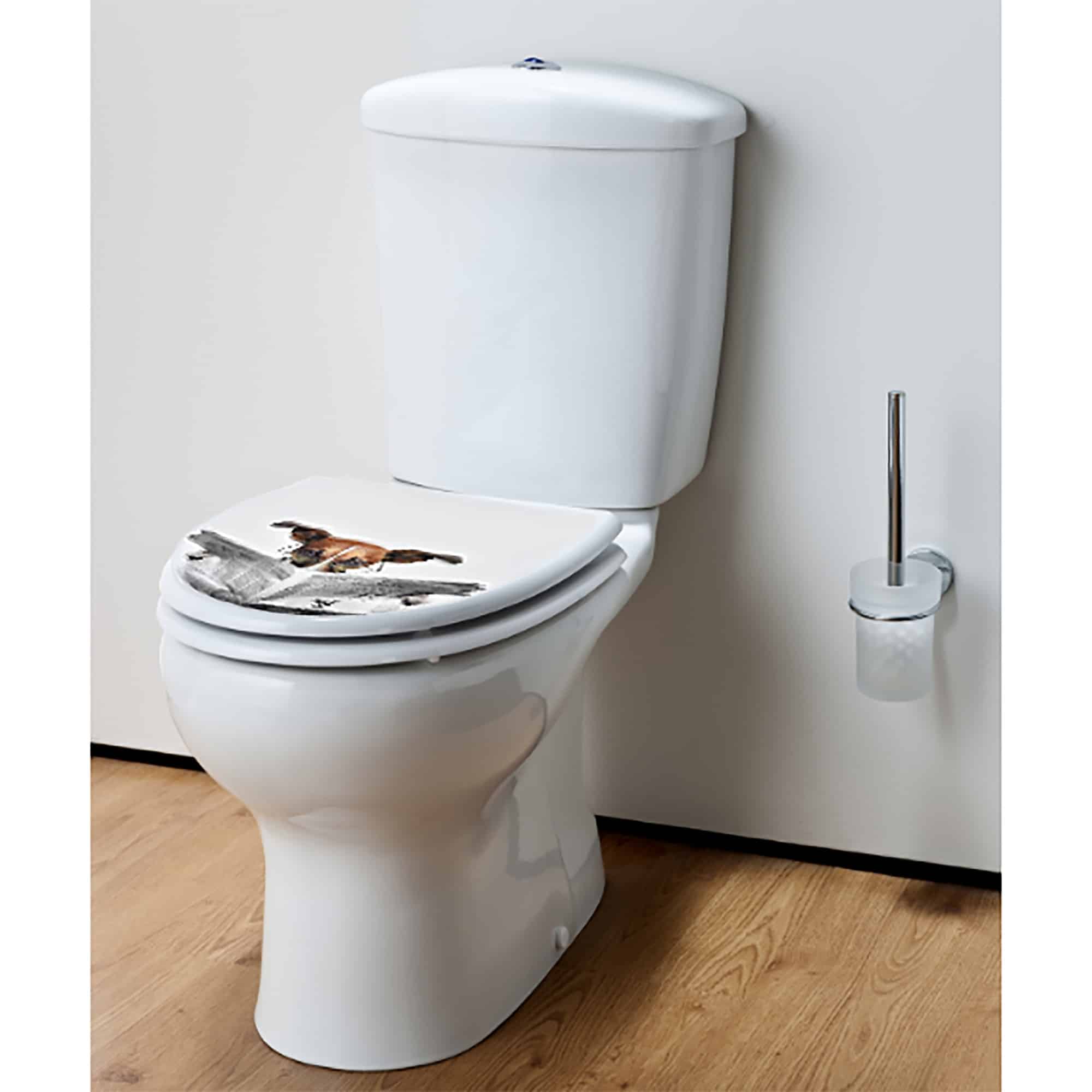 evideco Elongated Toilet Seat Dog Jack Russell Toilet Seats & Accessories Toilet Seats Toilet Seats Design & Solid