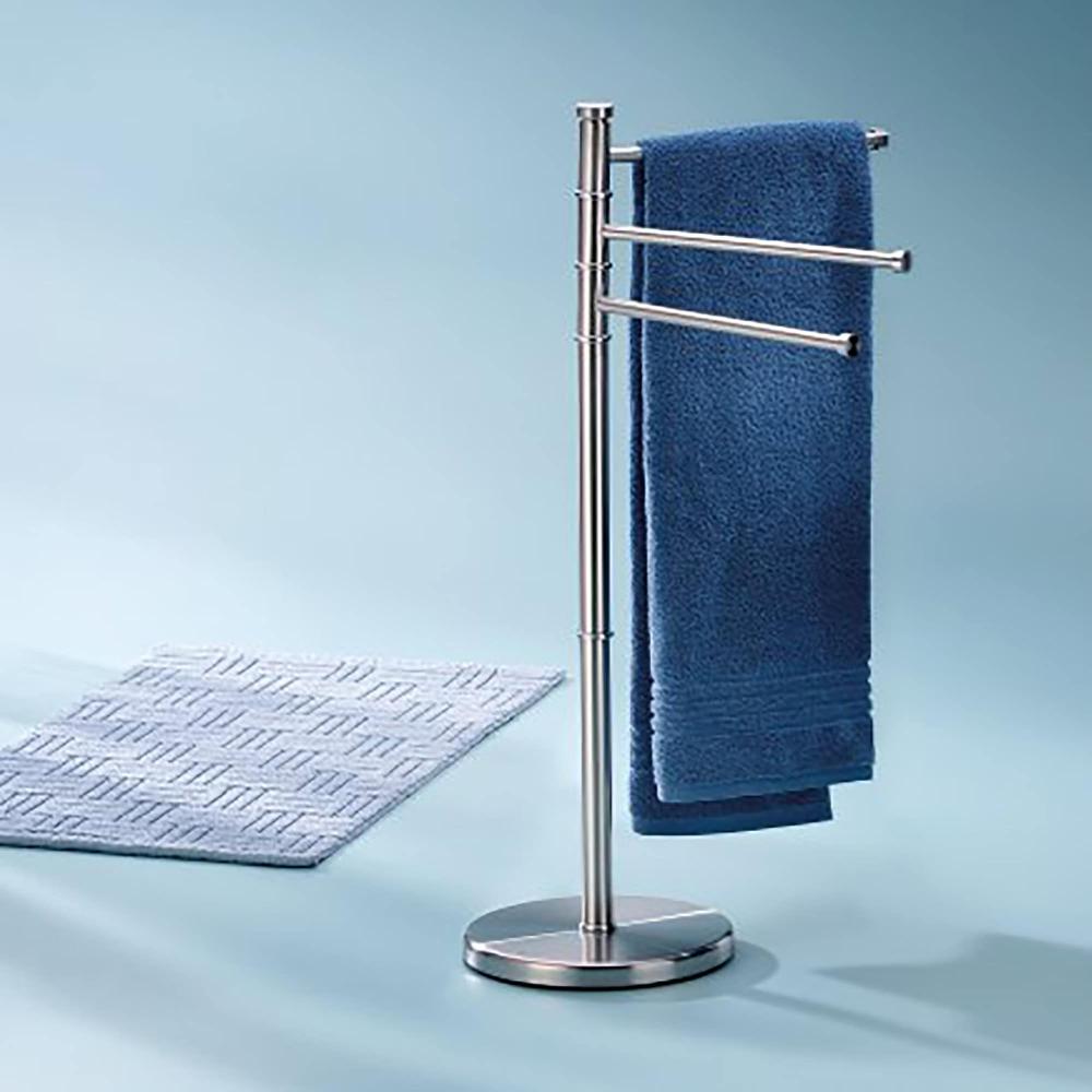 Evideco Freestanding 3-Arm Towel Rack In Stainless Steel Bathroom Storage & Furniture Towel Racks & Shelving Towel Racks & Coat Racks Free Standing