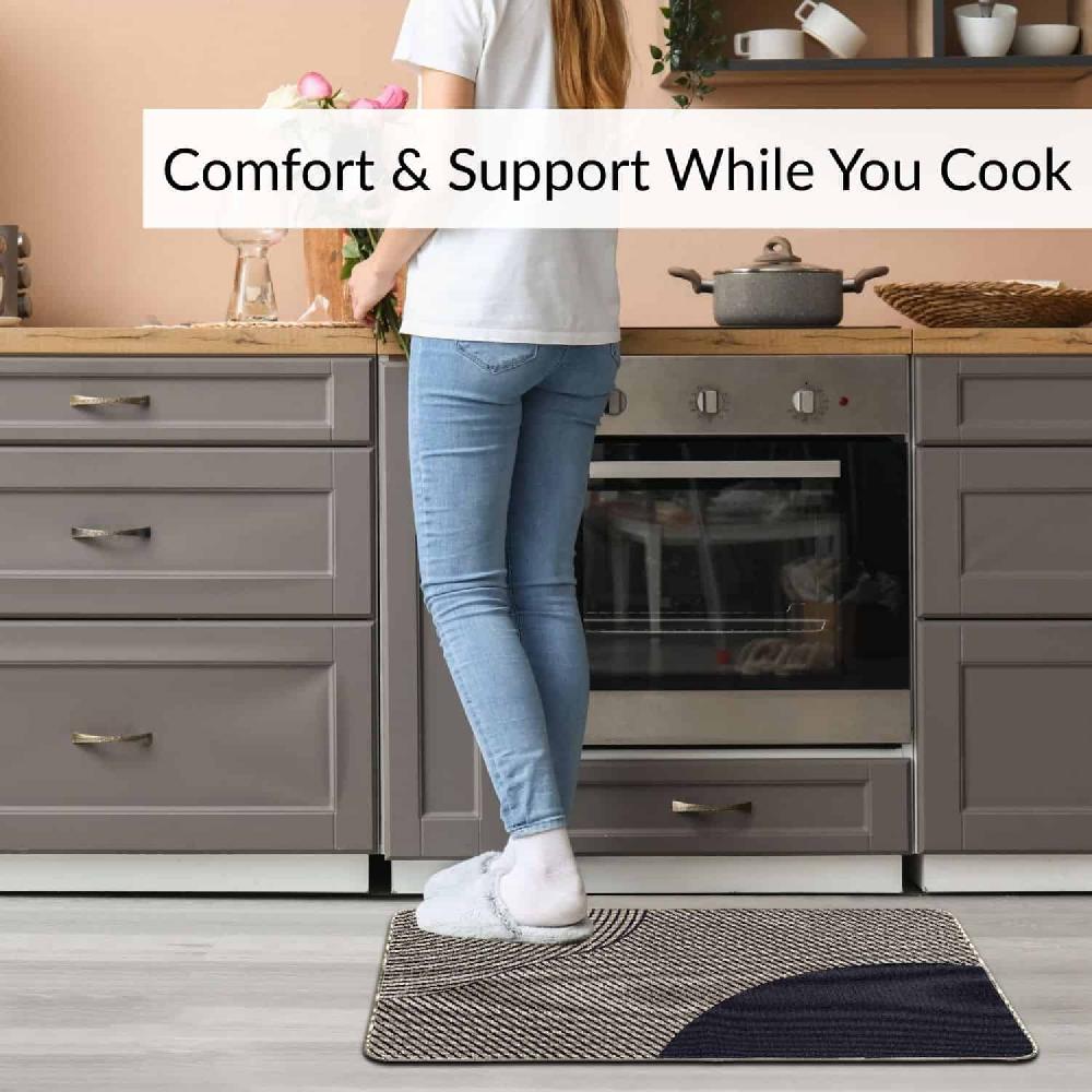 Evideco Geometric Beige Kitchen Mat 20×32 Inches Home Accessories Kitchen Mats