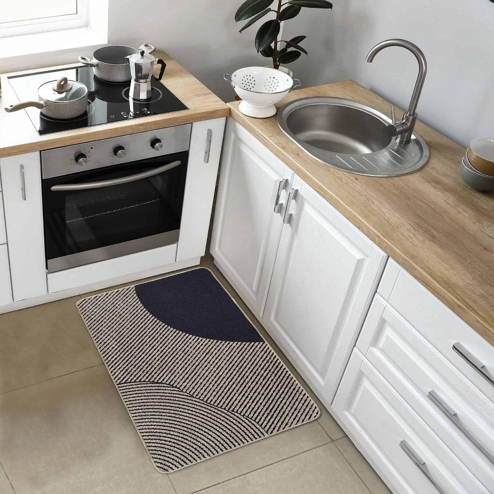 evideco Geometric Beige Kitchen Mat 20×32 Inches Home Accessories Kitchen Mats