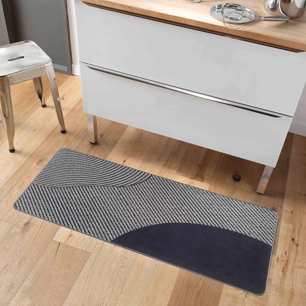 evideco Geometric Gray Kitchen Runner Rug 20×48 inches Home Accessories Kitchen Mats