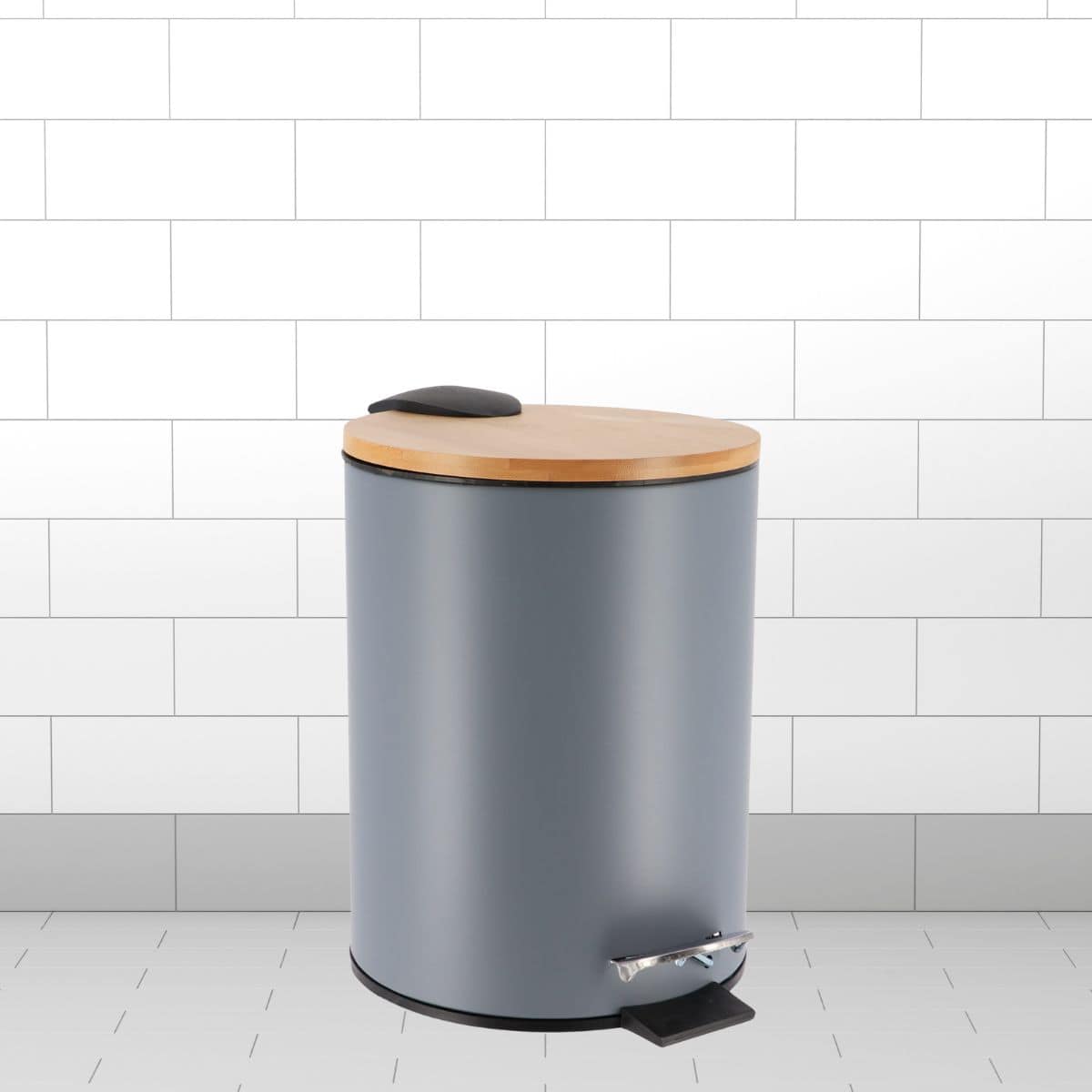 Evideco Gray Bathroom Accessories With Natural Accents Modern 6-piece Set Bathroom Accessories Bath Coordinate Sets