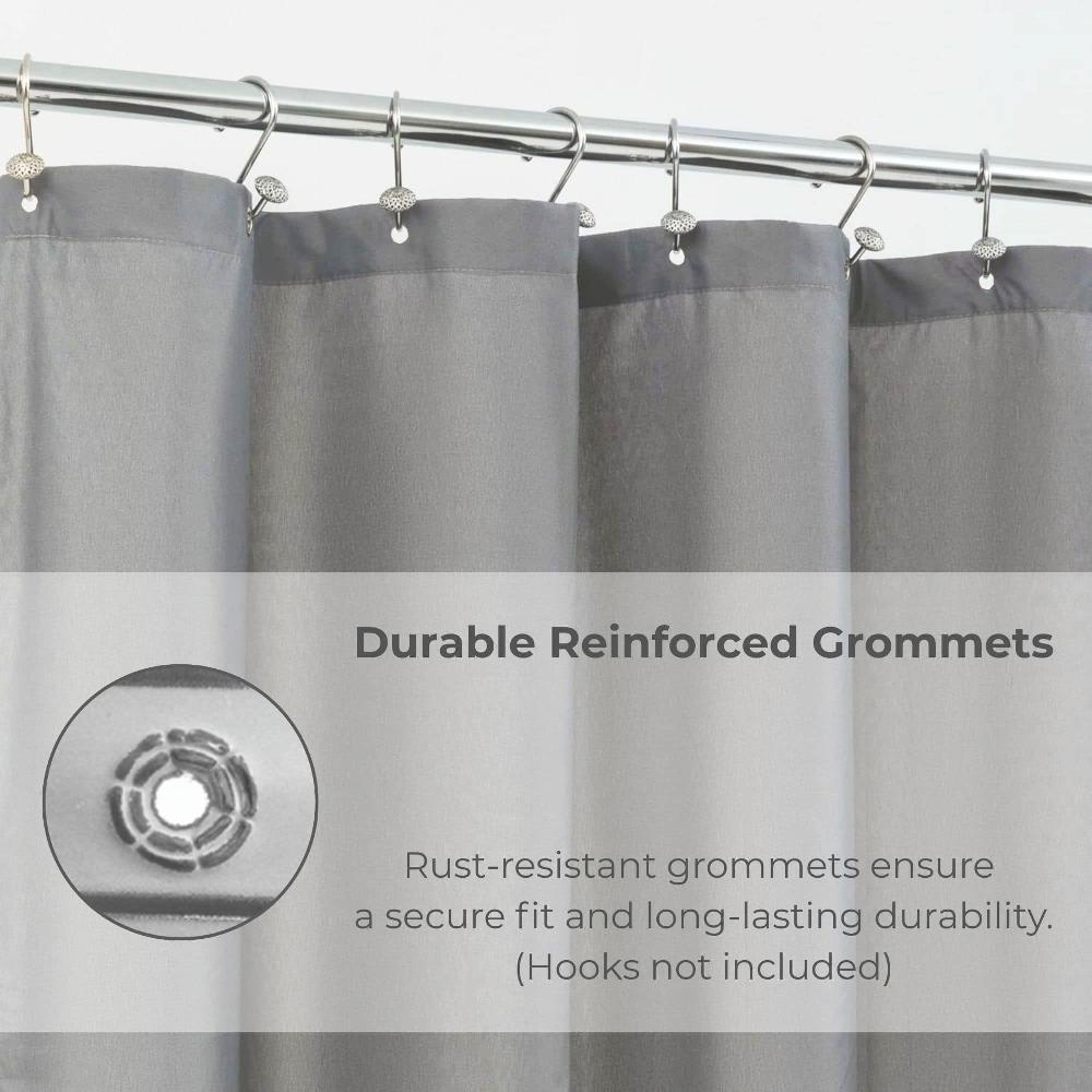 Evideco Gray Extra Long Waterproof Shower Curtain Liner 71×79 Inches Shower Accessories Shower Curtains