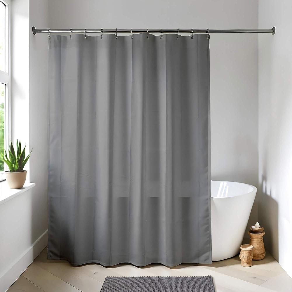 evideco Gray Extra Long Waterproof Shower Curtain Liner 71×79 Inches Shower Accessories Shower Curtains