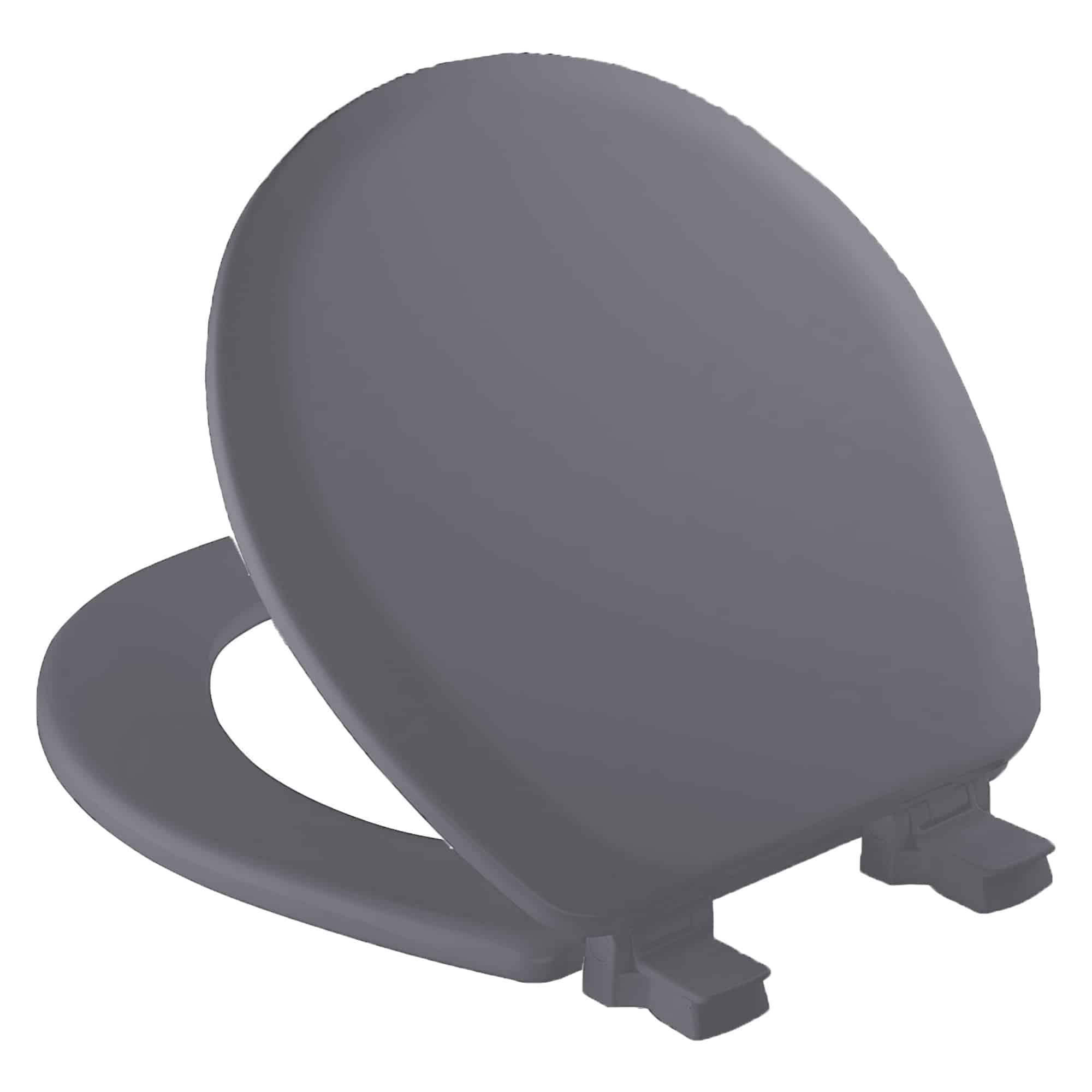 Evideco Gray Round Molded Wood Toilet Seat 17 Inches Toilet Seats & Accessories Toilet Seats Toilet Seats Design & Solid