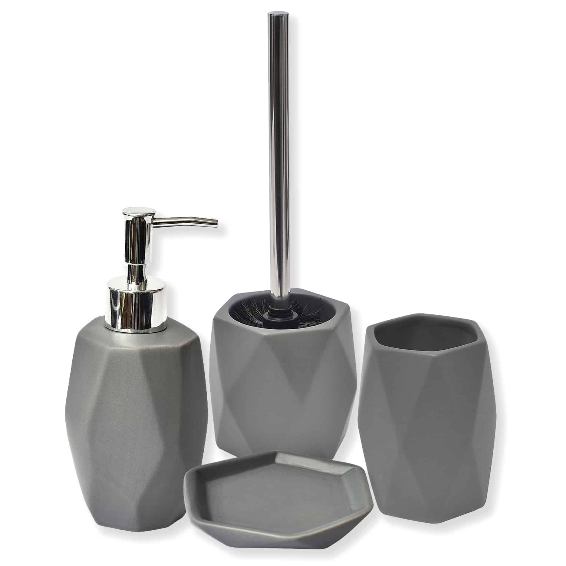 Evideco Hand Soap And Lotion Dispenser Diamond Grey Bathroom Accessories Soap & Lotion Dispensers