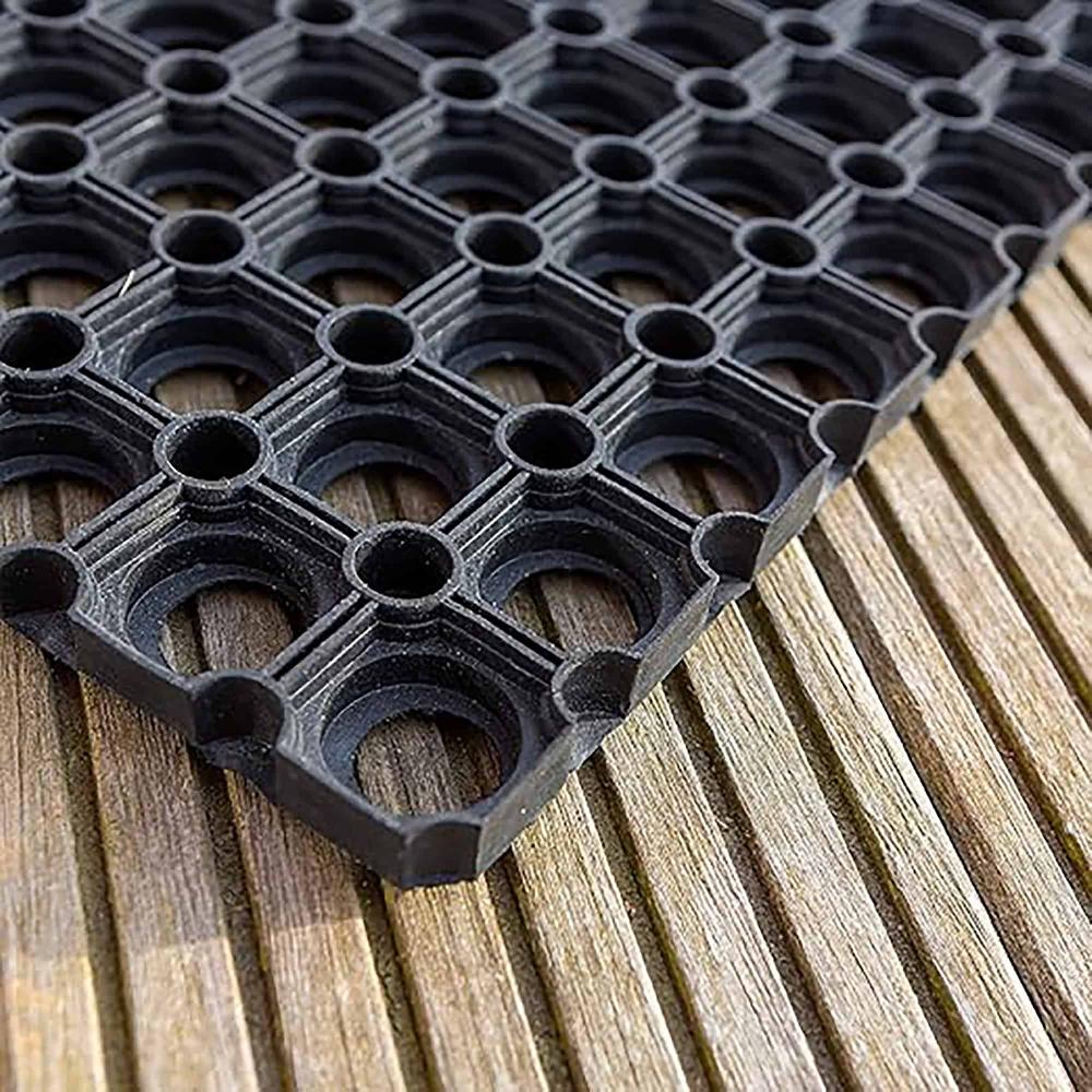 Evideco Heavy-Duty Rubber Mat 24×32 Inches Anti-Slip Door Mat For Residential & Commercial Use Ideal For Indoor & Outdoor Entrances Home Accessories Door Mats Outdoor