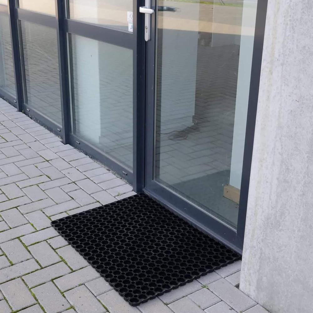 evideco Heavy-Duty Rubber Mat 24×32 Inches Anti-Slip Door Mat for Residential & Commercial Use Ideal for Indoor & Outdoor Entrances Home Accessories Door Mats Outdoor