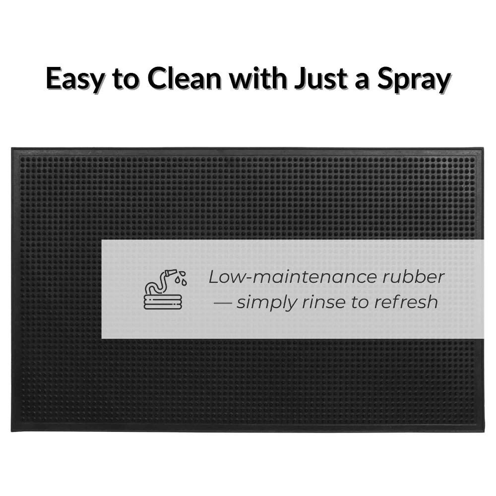 Evideco Heavy Duty Rubber Scraper Front Door Mat 30″x18″ Home Accessories Door Mats Outdoor