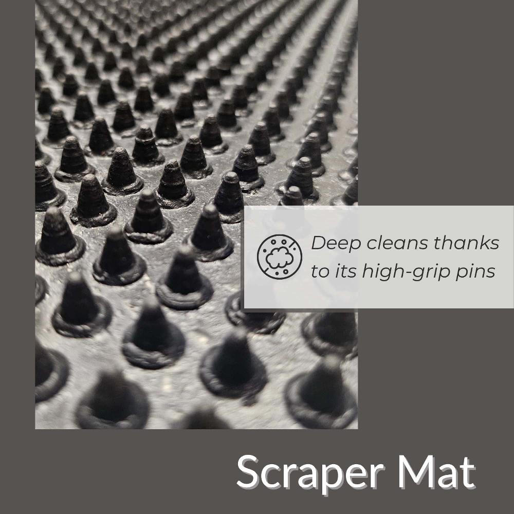 Evideco Heavy Duty Rubber Scraper Front Door Mat 30″x18″ Home Accessories Door Mats Outdoor