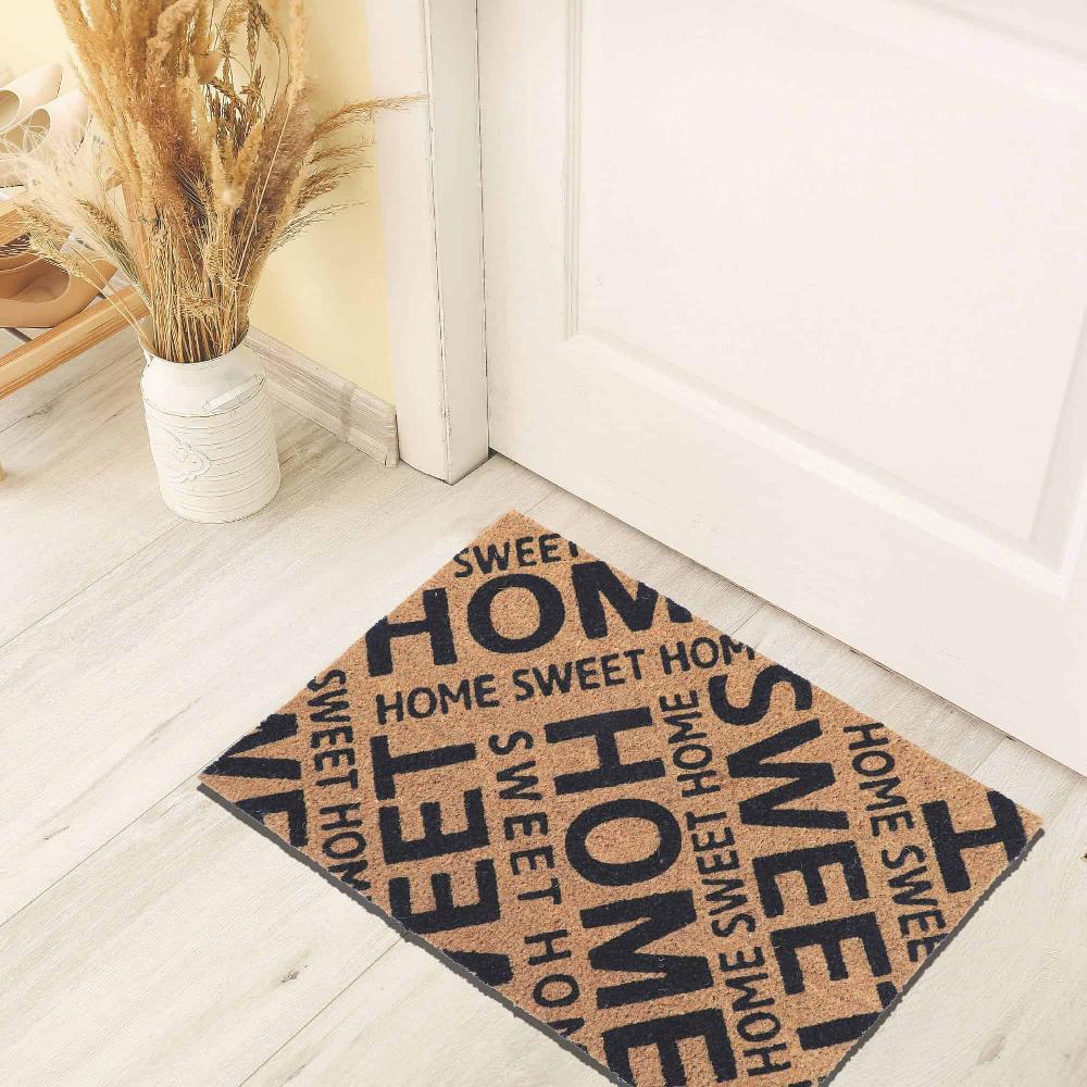 Evideco Home Sweet Home Coir Doormat 24×16 – Durable Entryway Mat For Indoor/Outdoor Use Home Accessories Door Mats Sheltered Door