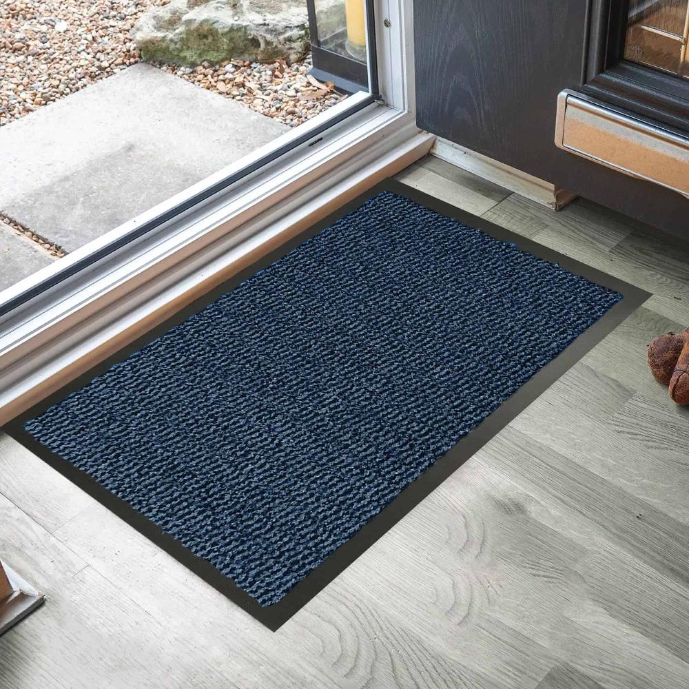 Evideco Indoor Door Mat Lisa 32 L X 24 W Inch PP-PVC – Blue Home Accessories Door Mats Indoor