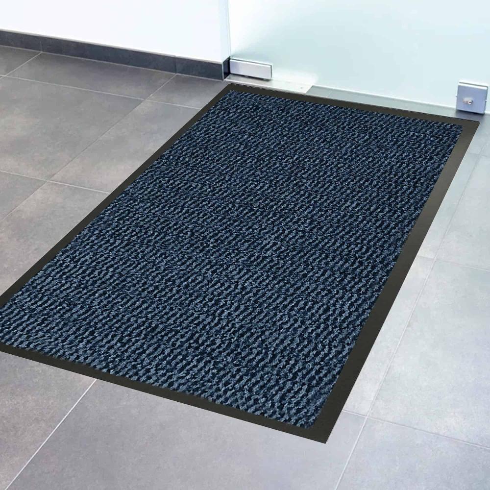 Evideco Large Blue Non-Slip Rubber Door Mat – 48″ X 32″ Heavy-Duty Ideal For Hallways And Entrances Home Accessories Door Mats Indoor