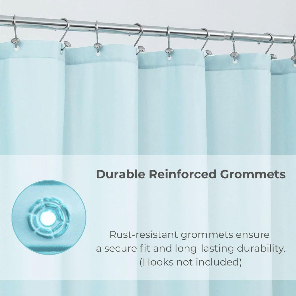 Evideco Light Blue Extra Long Waterproof Shower Curtain Liner 71×79 Inches Shower Accessories Shower Curtains