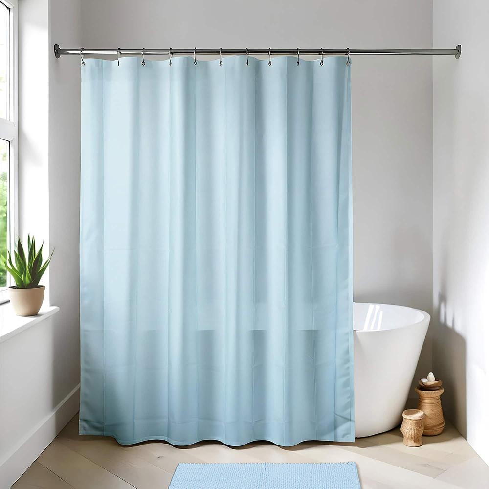 evideco Light Blue Extra Long Waterproof Shower Curtain Liner 71×79 Inches Shower Accessories Shower Curtains
