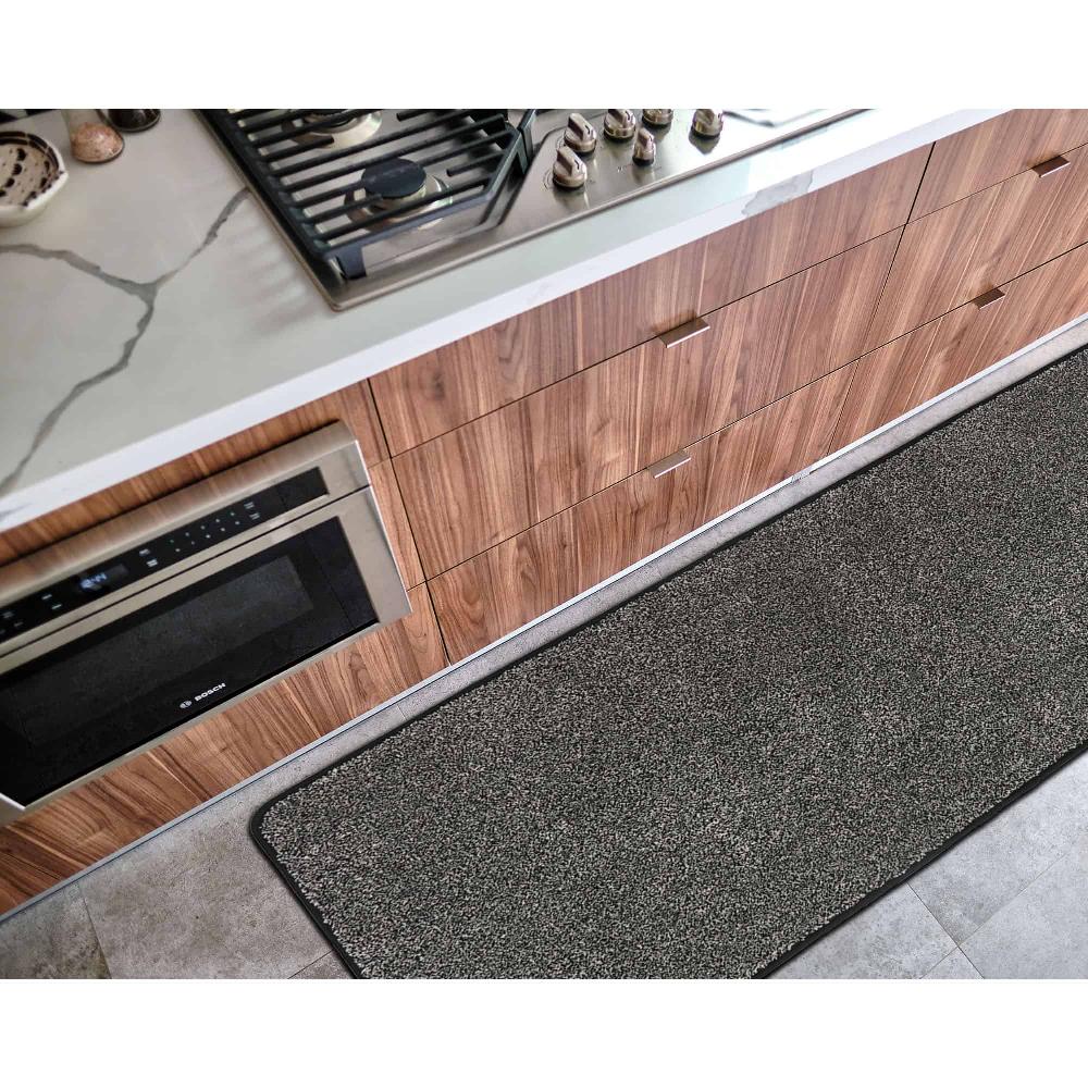 Evideco Luxurious Speckled Black And White Kitchen Runner Rug – 20×48 Inches Super Absorbent & Soft Anti-Slip Backing Home Accessories Kitchen Mats