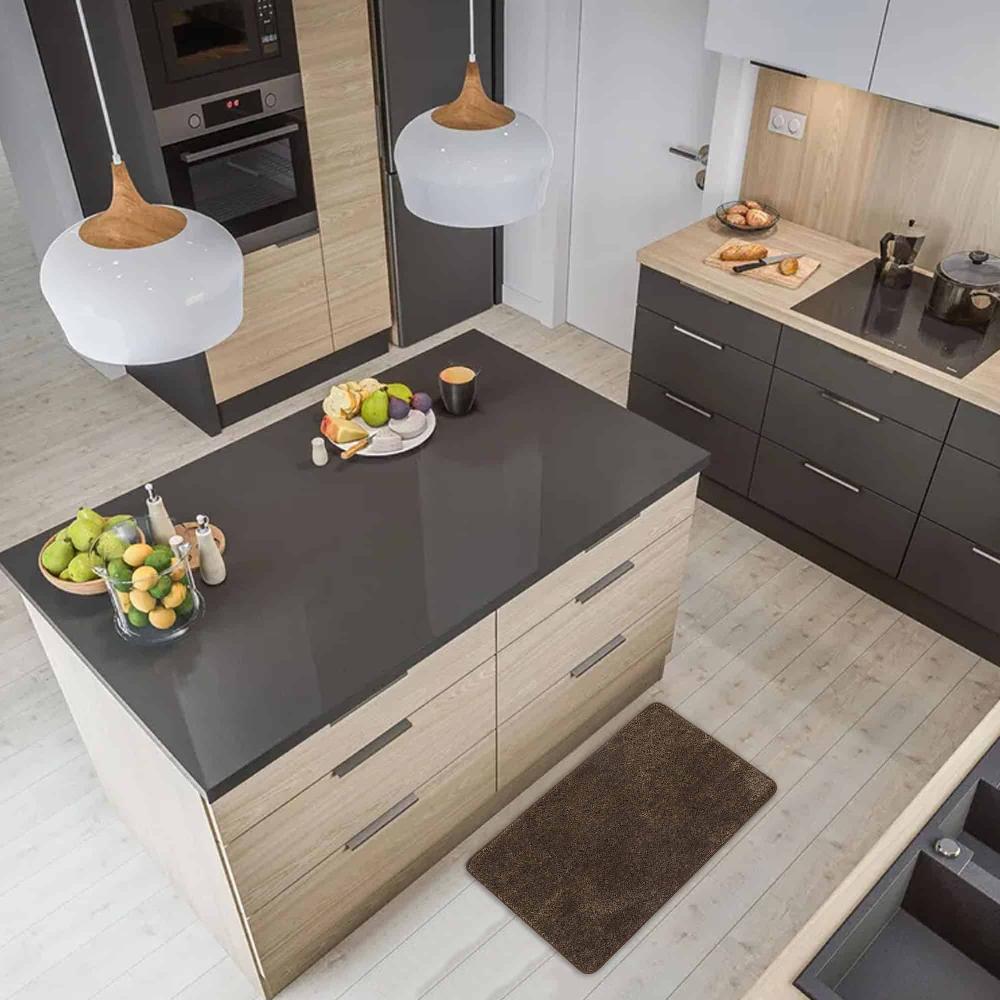 Evideco Luxurious Speckled Chocolate And Caramel Kitchen Rug Set – 20×32 & 20×48 Inches Kitchen Mats Ultra Absorbent Super Soft Anti-Slip Backing Home Accessories Kitchen Mats