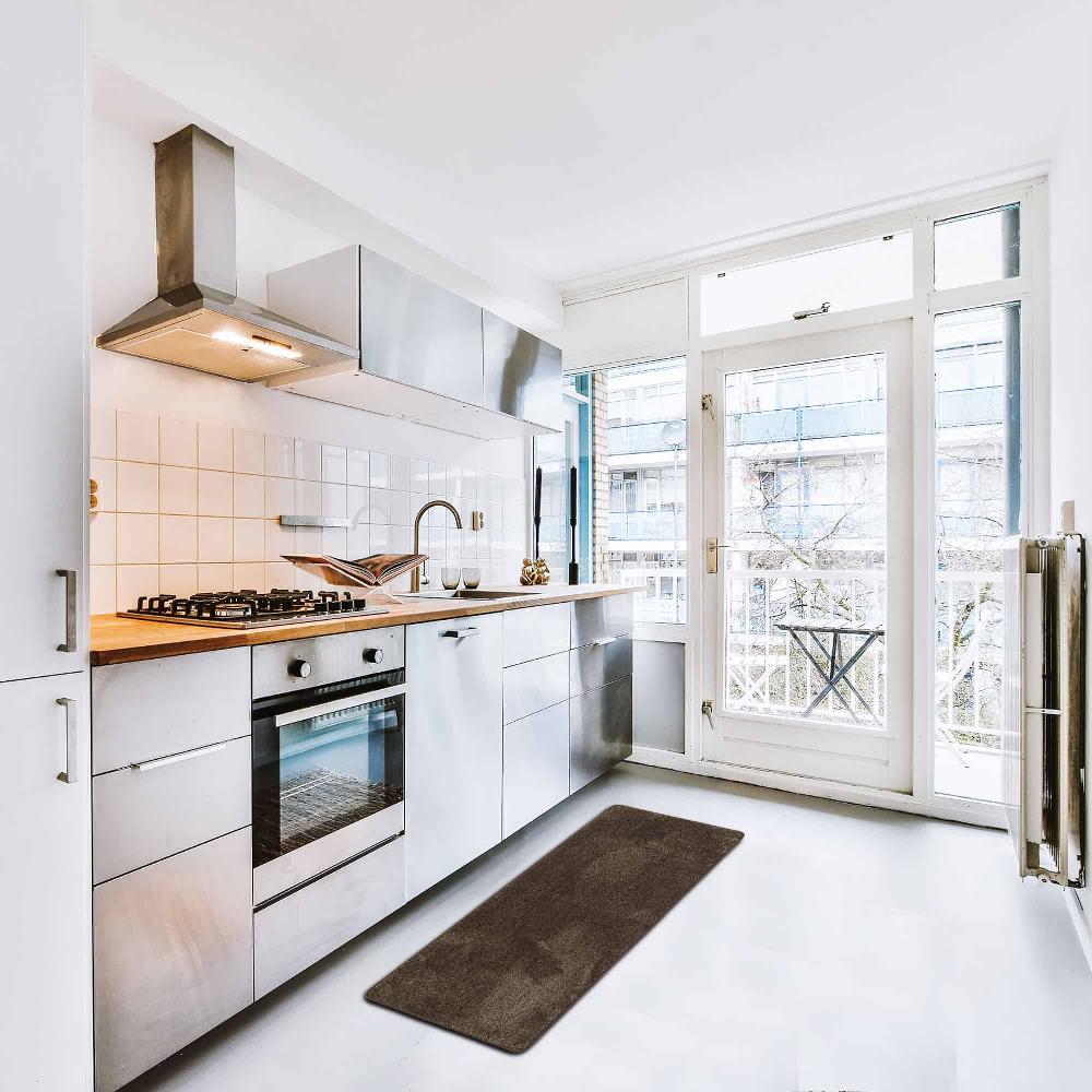 Evideco Luxurious Speckled Chocolate And Caramel Kitchen Rug Set – 20×32 & 20×48 Inches Kitchen Mats Ultra Absorbent Super Soft Anti-Slip Backing Home Accessories Kitchen Mats