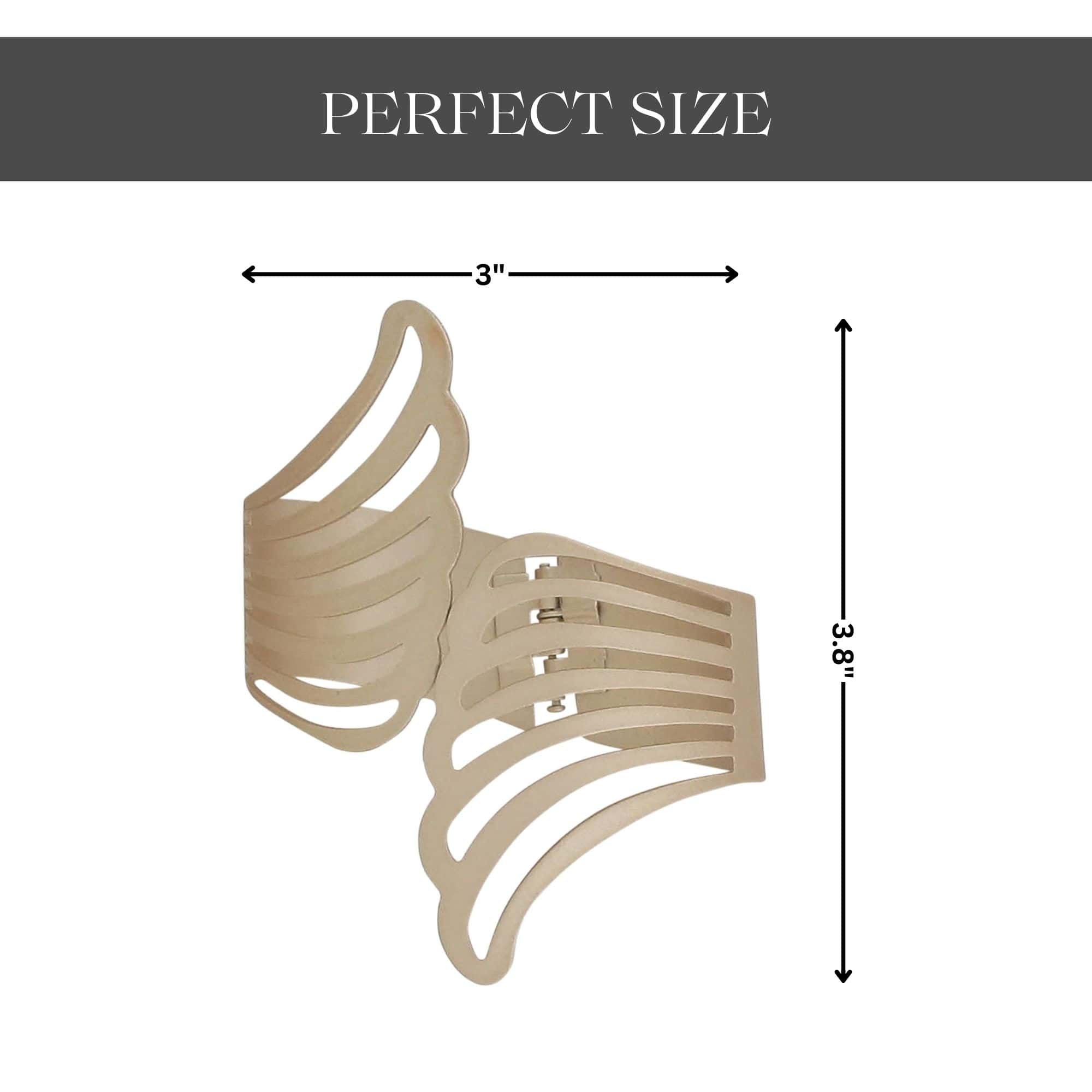 Evideco Metal Wings Curtain Tieback – Elegant And Durable Design – Gold Home Accessories Tie Backs & Magnets Cuff Tie Backs Small Tie Backs For Window Sheers