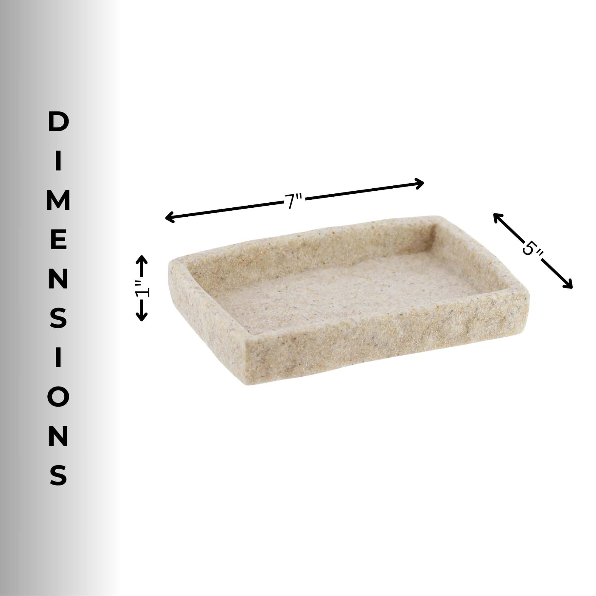 Evideco Natural Stone Effect Soap Dish Holder Cup Dispenser Tray Bathroom Accessories Soap Dishes