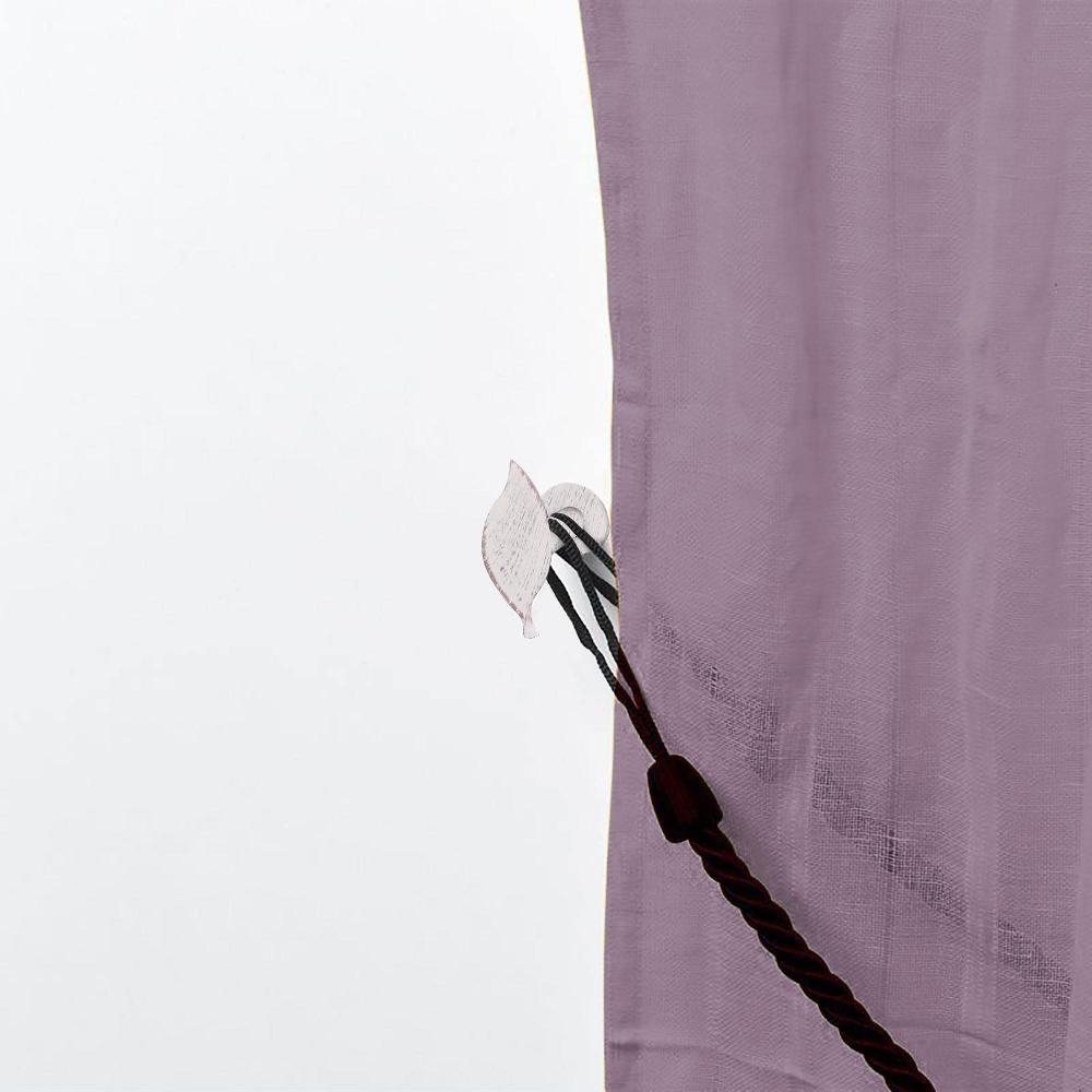 Evideco Nature-Inspired Leaf Curtain Tieback Hooks – Set Of 2 Adhesive Metal Holdbacks For Drapery – White/Gold Home Accessories Tie Backs & Magnets Metal Tie Backs Small Tie Backs For Window Sheers